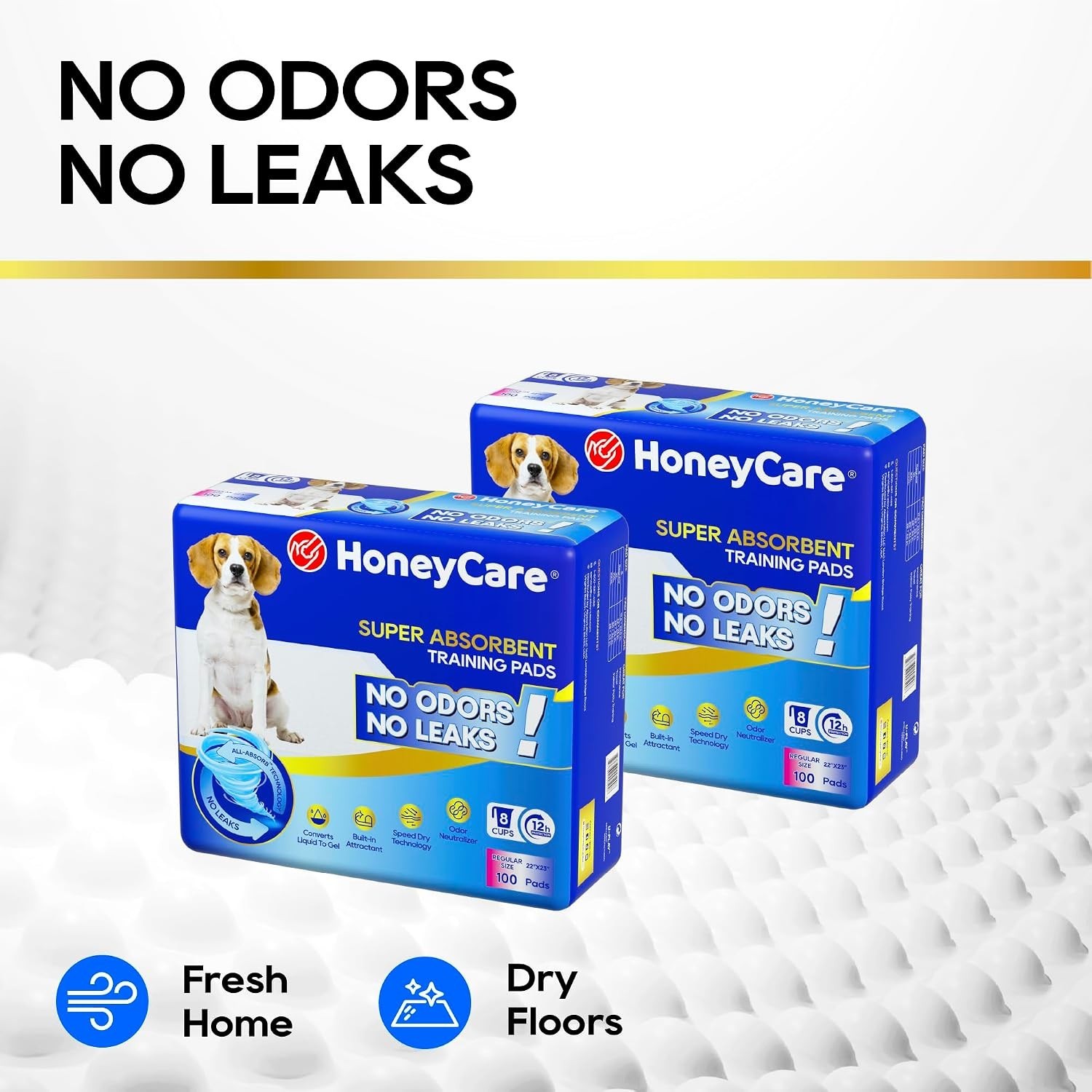 Ultra Absorbent 22″x23″ Dog Training Pads – 100 Count Leak-Proof Blue Pads