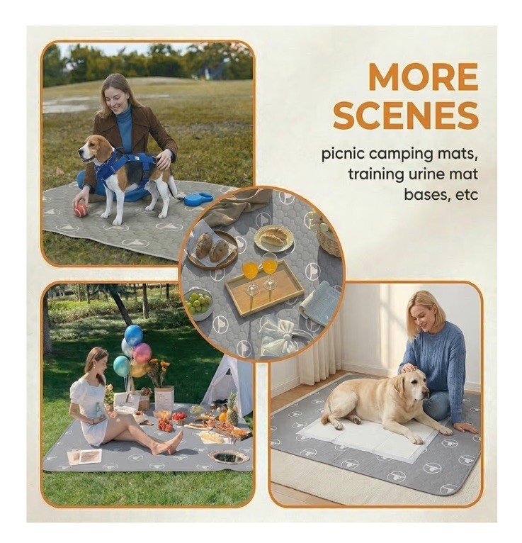 2 Pack NonSlip 36″x36″ Pet Playpen Mat with 3Layer Comfort, Reusable and Wash…