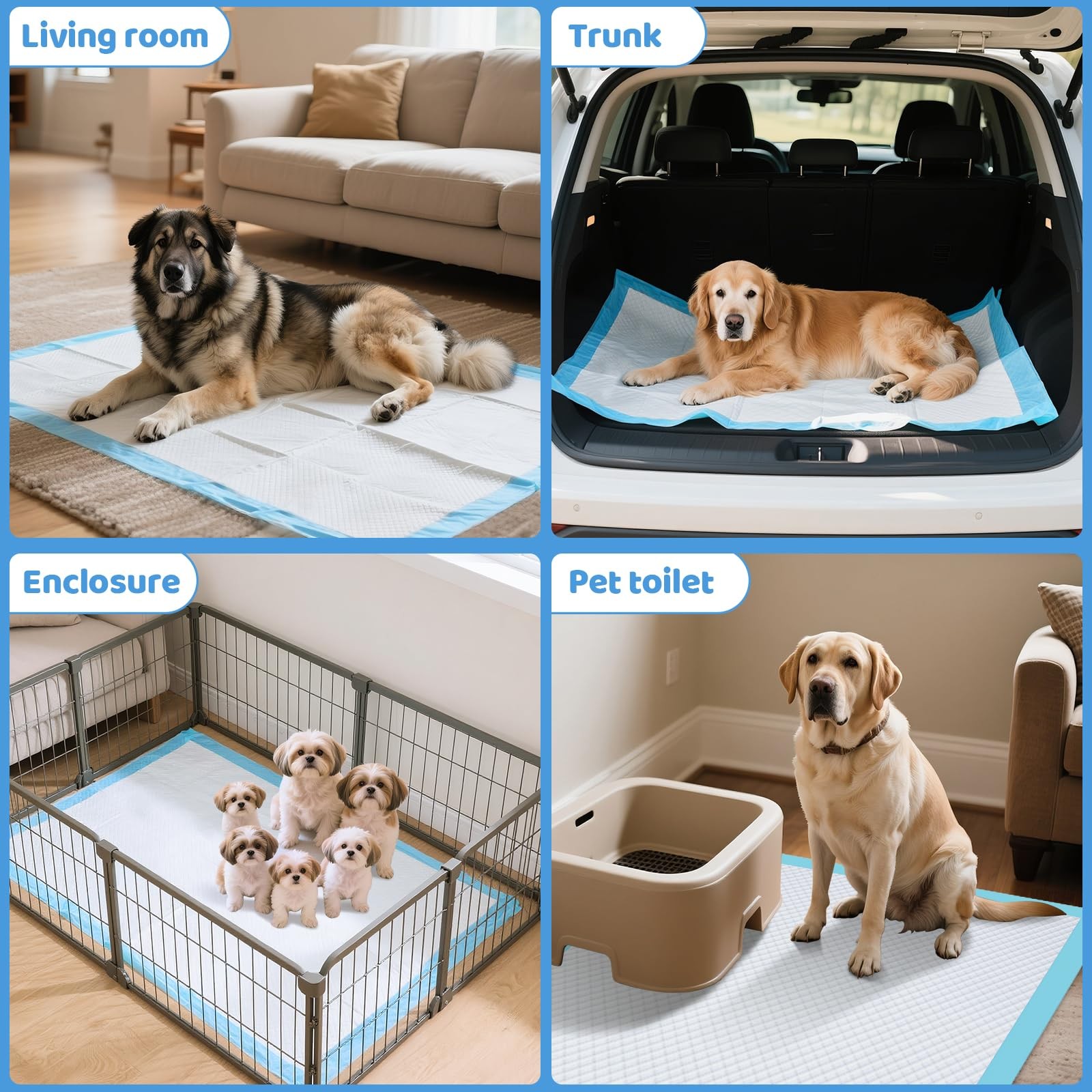 Dog Training Pads 31×55 Extra Large 1200ml Absorbency 40 Count – Leak-Proof