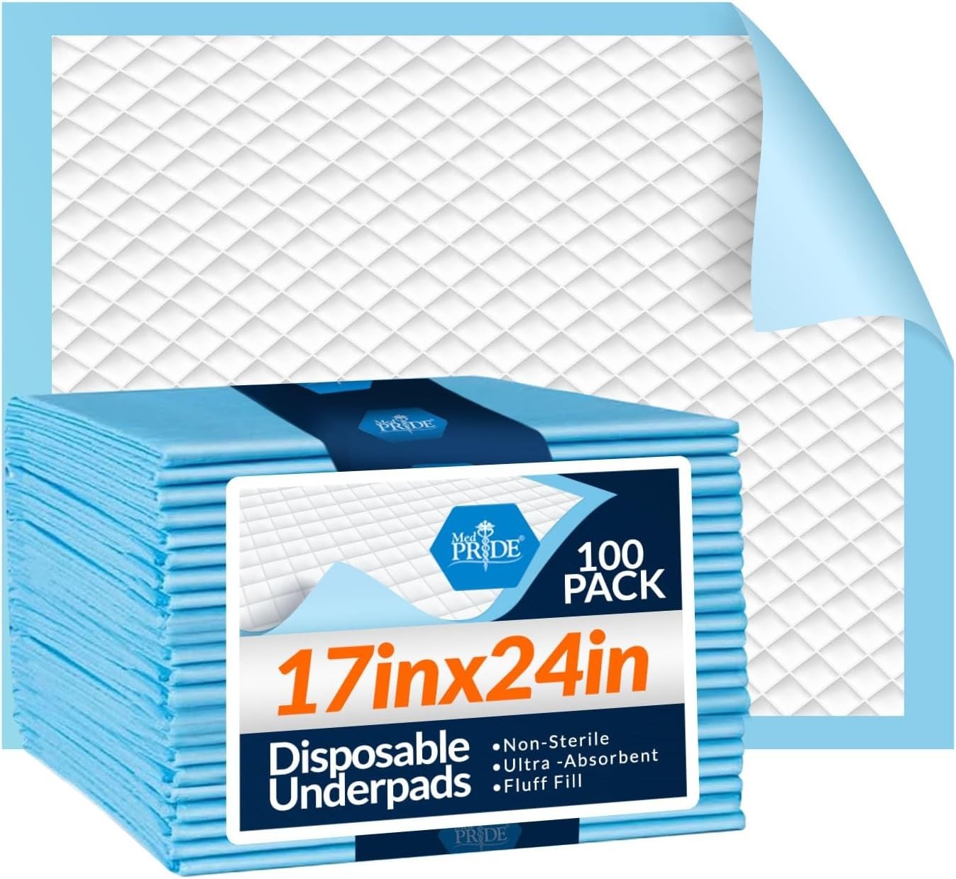 300 Disposable Pads Chux Absorbant Puppy Dog Pee Training Underpad 17″ x 24″