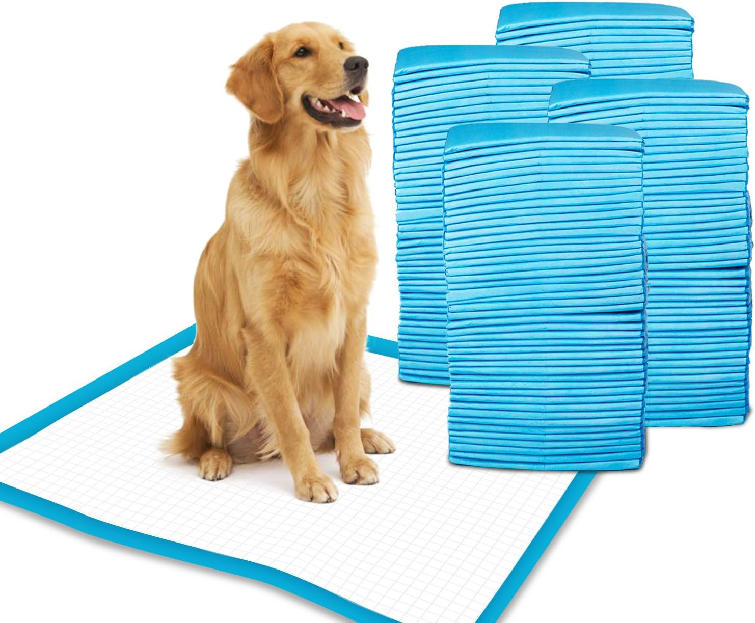 Super-Absorbent 24 by 24 Inches Dog Training Pads – 100 Count of Pads