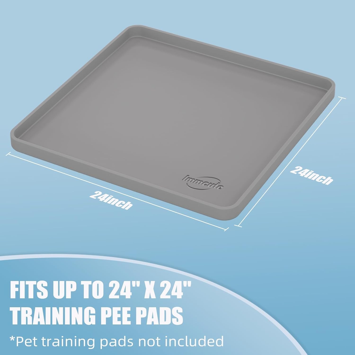 Silicone Non Slip Pee Pad Holder for 24″ x 24″ Pet Training Pads Dog