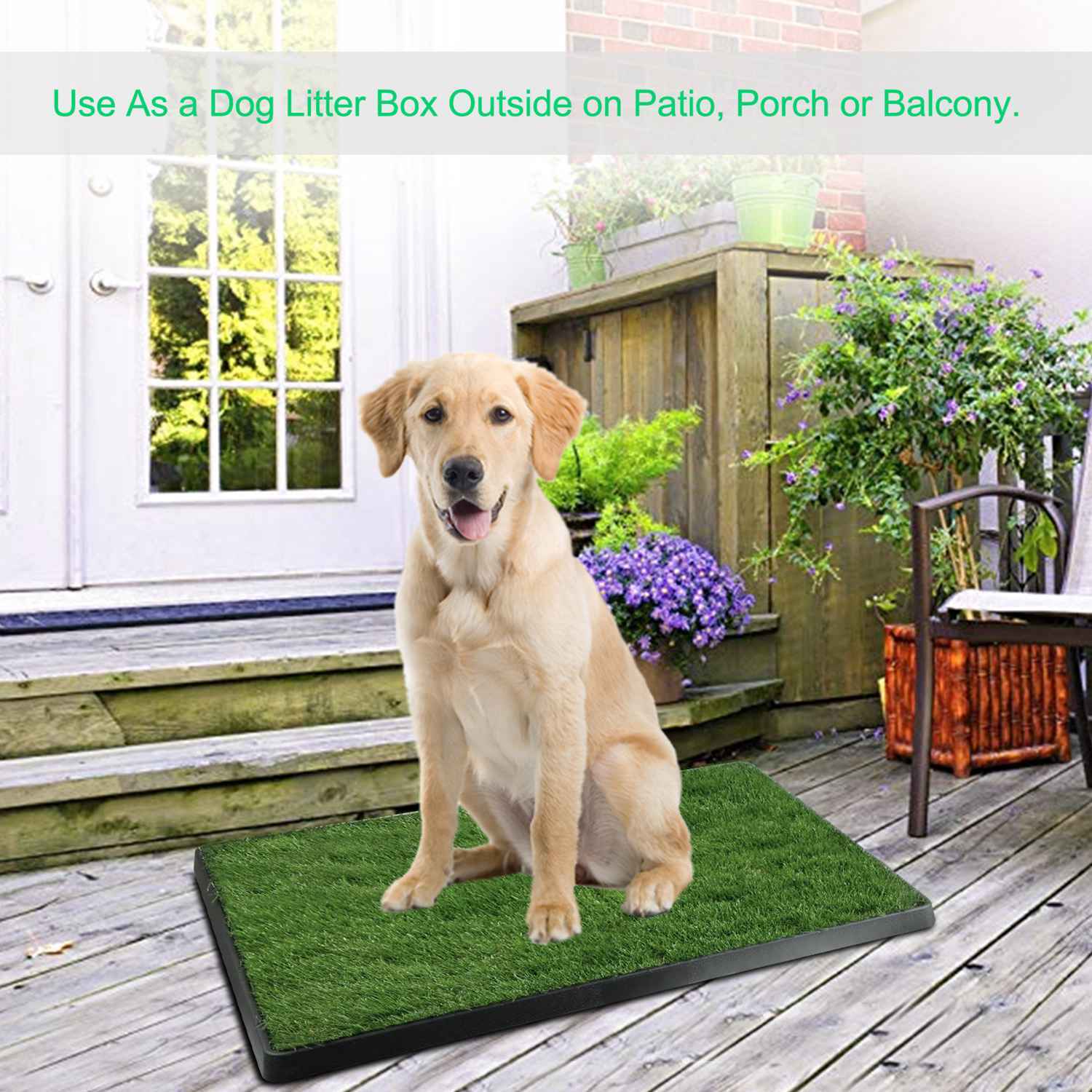 25×20″ Pet Potty Trainer Grass Mat Dog Puppy Training Pee Pad In&Outdoor Toilet