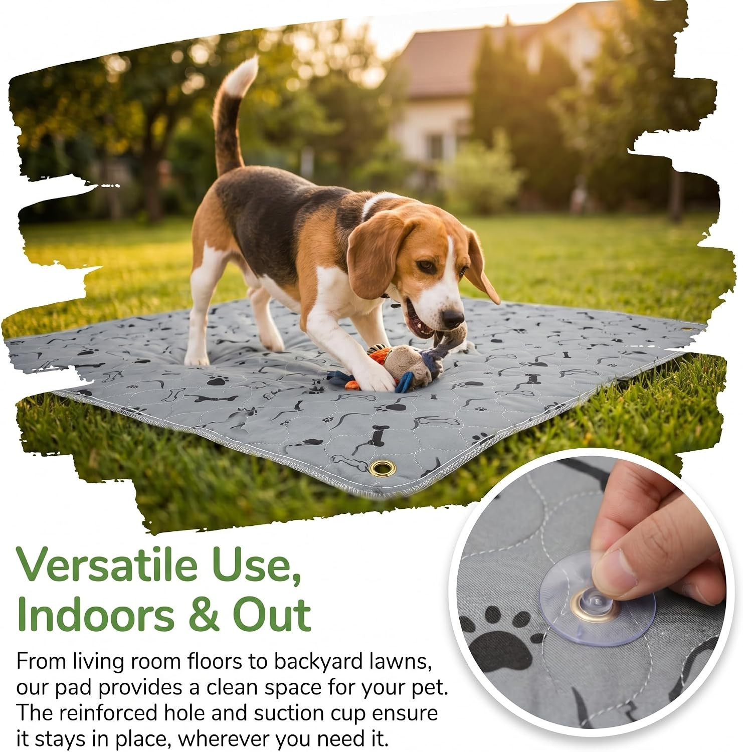 Washable Pee Pad Dog,Waterproof Puppy Training Mat, Reusable Pet Bed Pad | Heavy