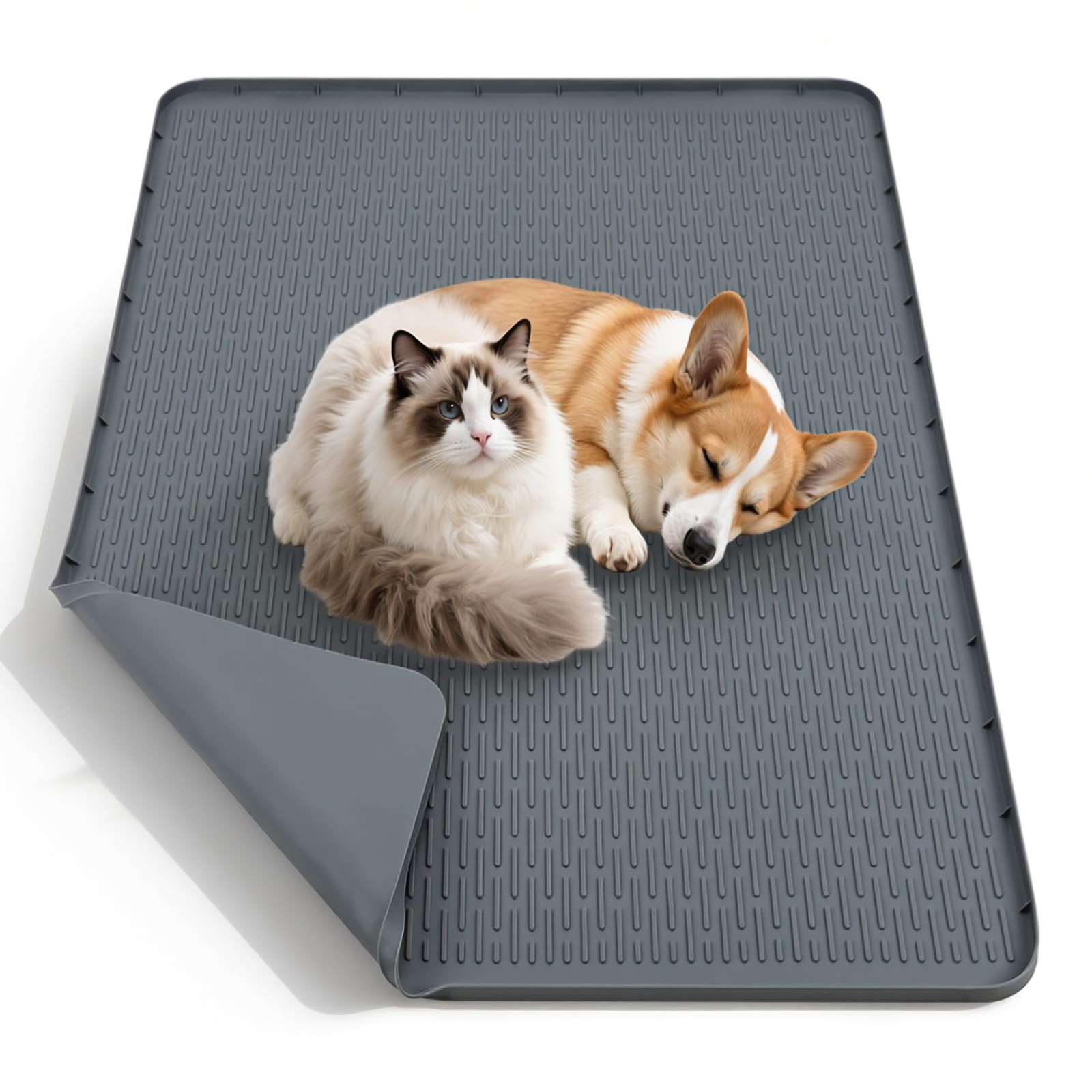 Large Pee Pads for Dogs 40″ x 28″ NonSlip Silicone Pet Mat Washable Reusable …