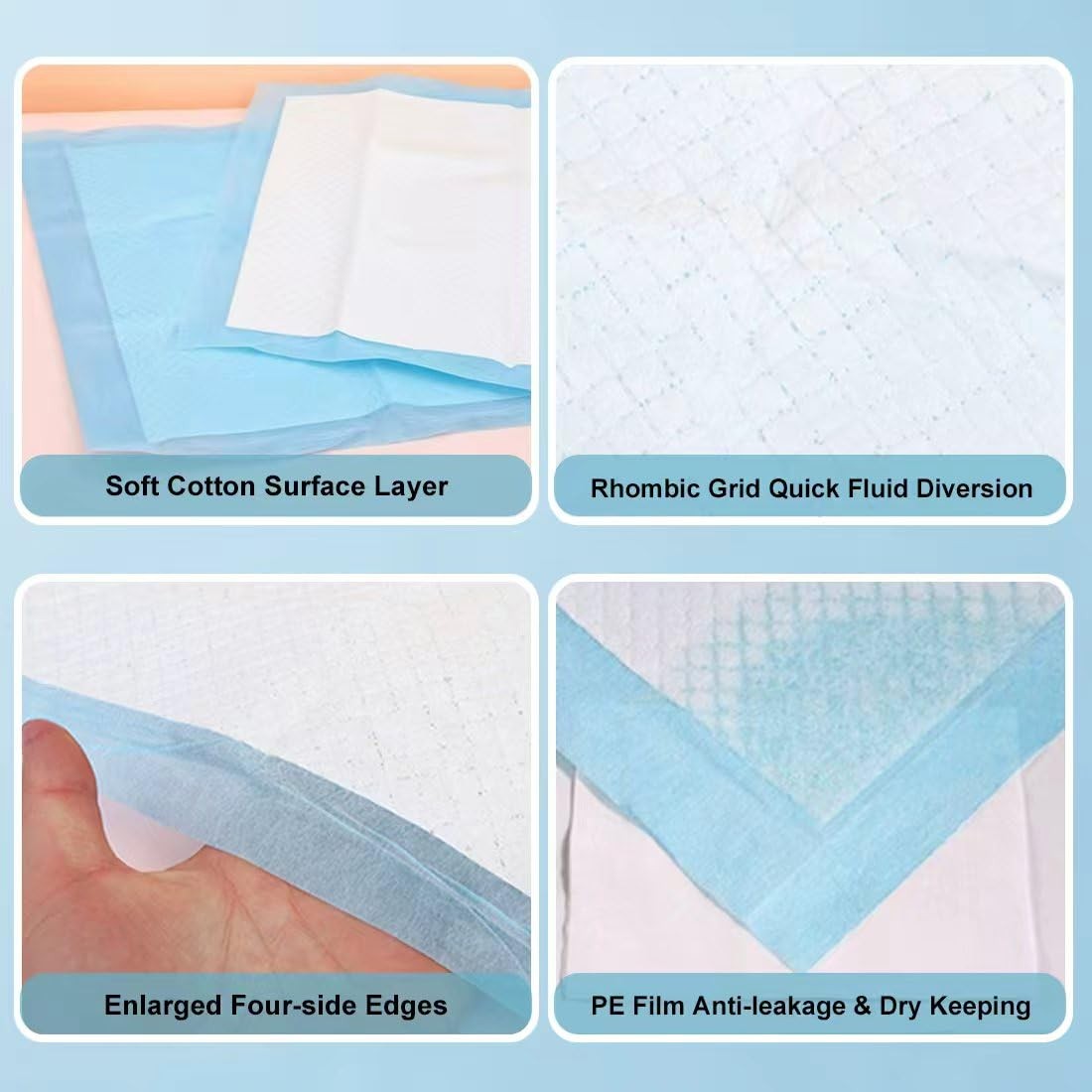 Disposable Pet Pee Pads 30 Pcs 18×13″, Super Absorbent Small Pets Training Ma…
