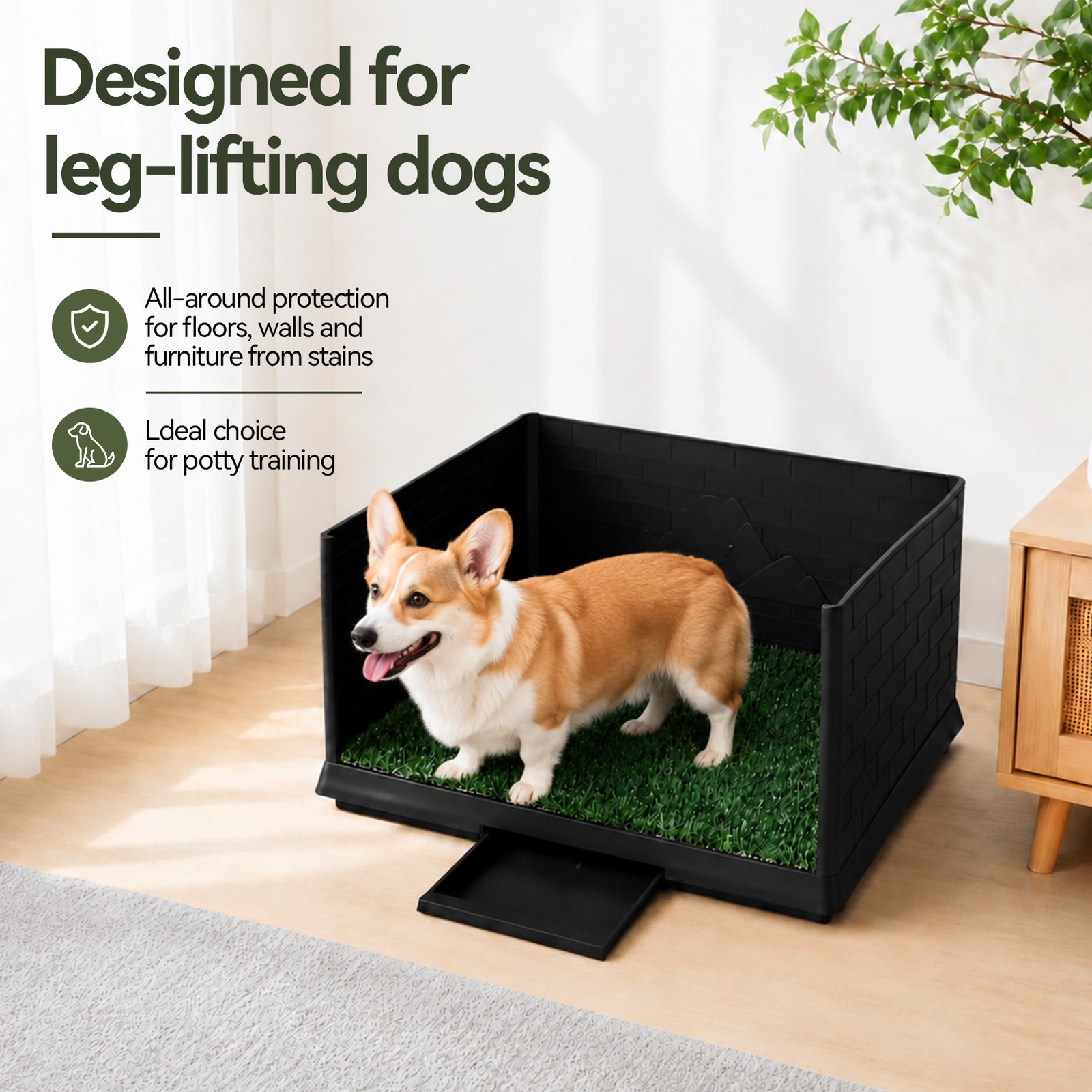 Puppy Dog Pet Potty Training Pee Pad Mat Indoor Tray Dogs Grass House Toilet USA