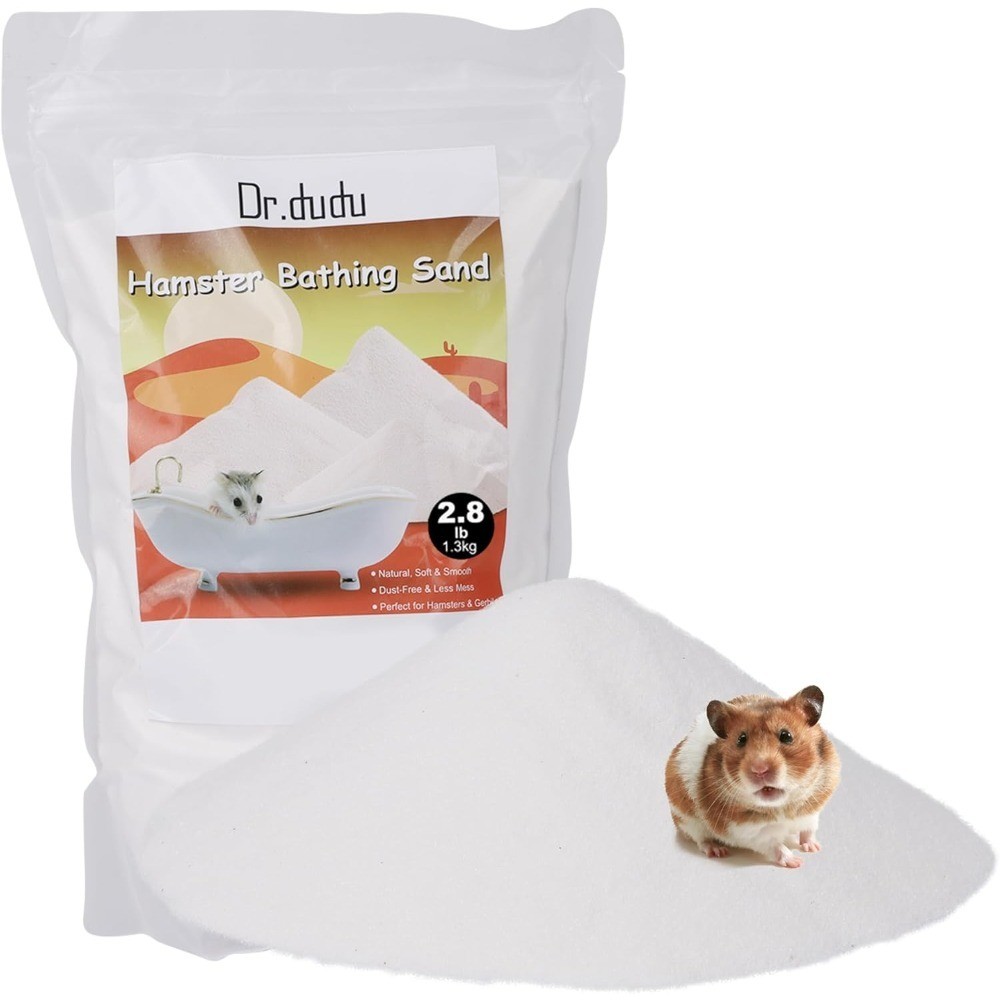 Dust Free White Bath Sand for Hamsters Chinchillas Gerbils Syrian Mice Small