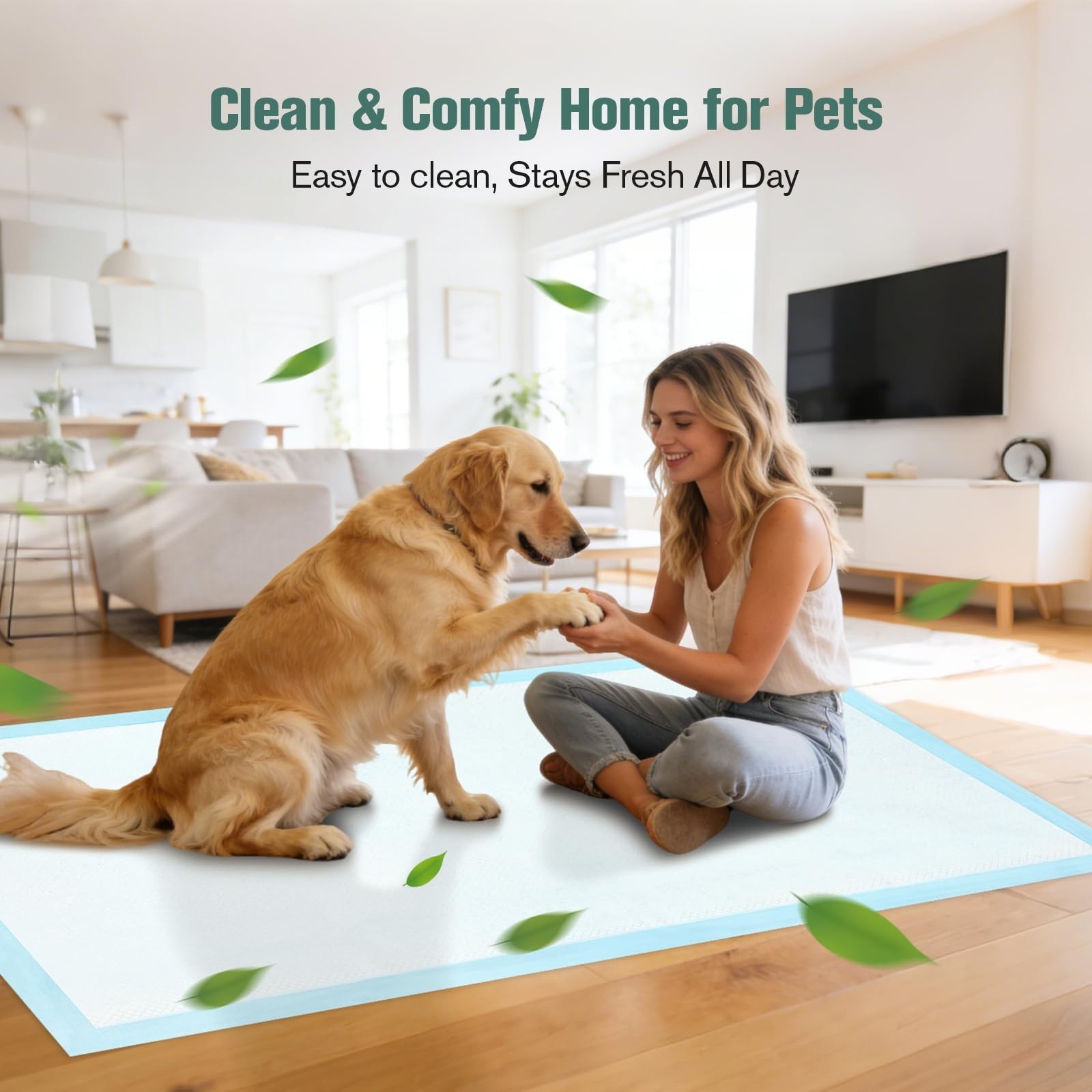Large Puppy Pee Pads for Dogs 31″ x 36″ 60 Count, 6-Layer Leak-Proof XXL Dog …