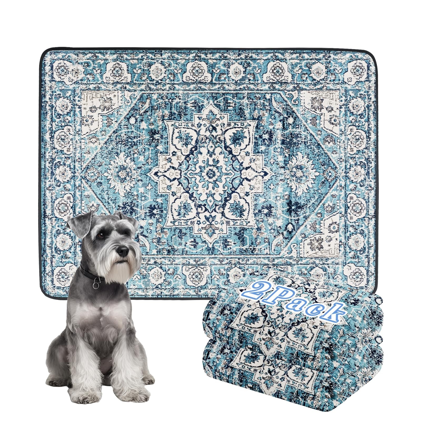 2 PCS Thicken Washable Pee Pads Dogs Waterproof Reusable 36×48 Inch