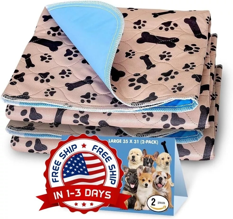 Almohadillas Para Orinar Para Perros Super Absorbentes Lavables Grandes 35 X 31.