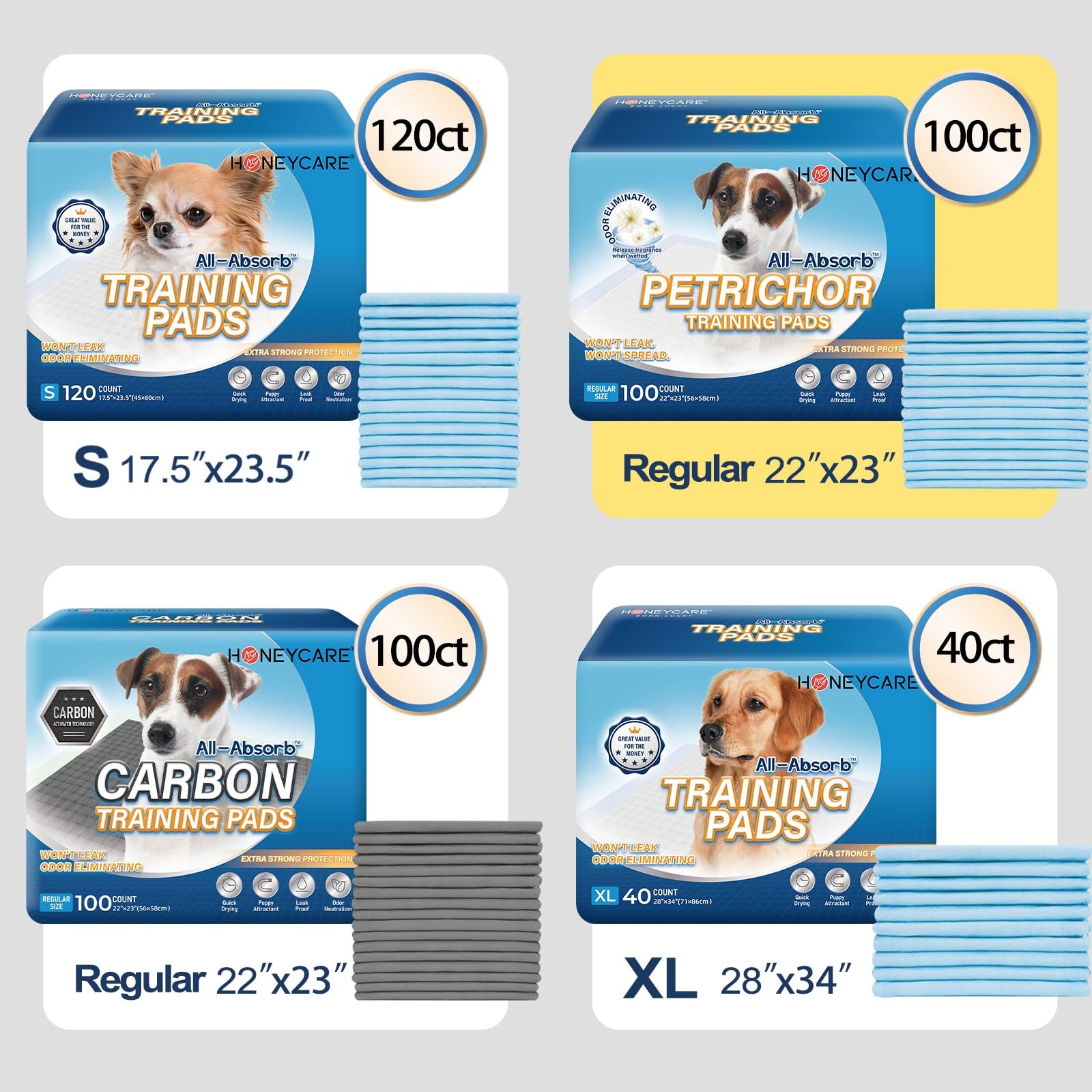 All-Absorb Puppy Training Pads XL 40 Count 28×34 Ultra Absorbent Leak Proof