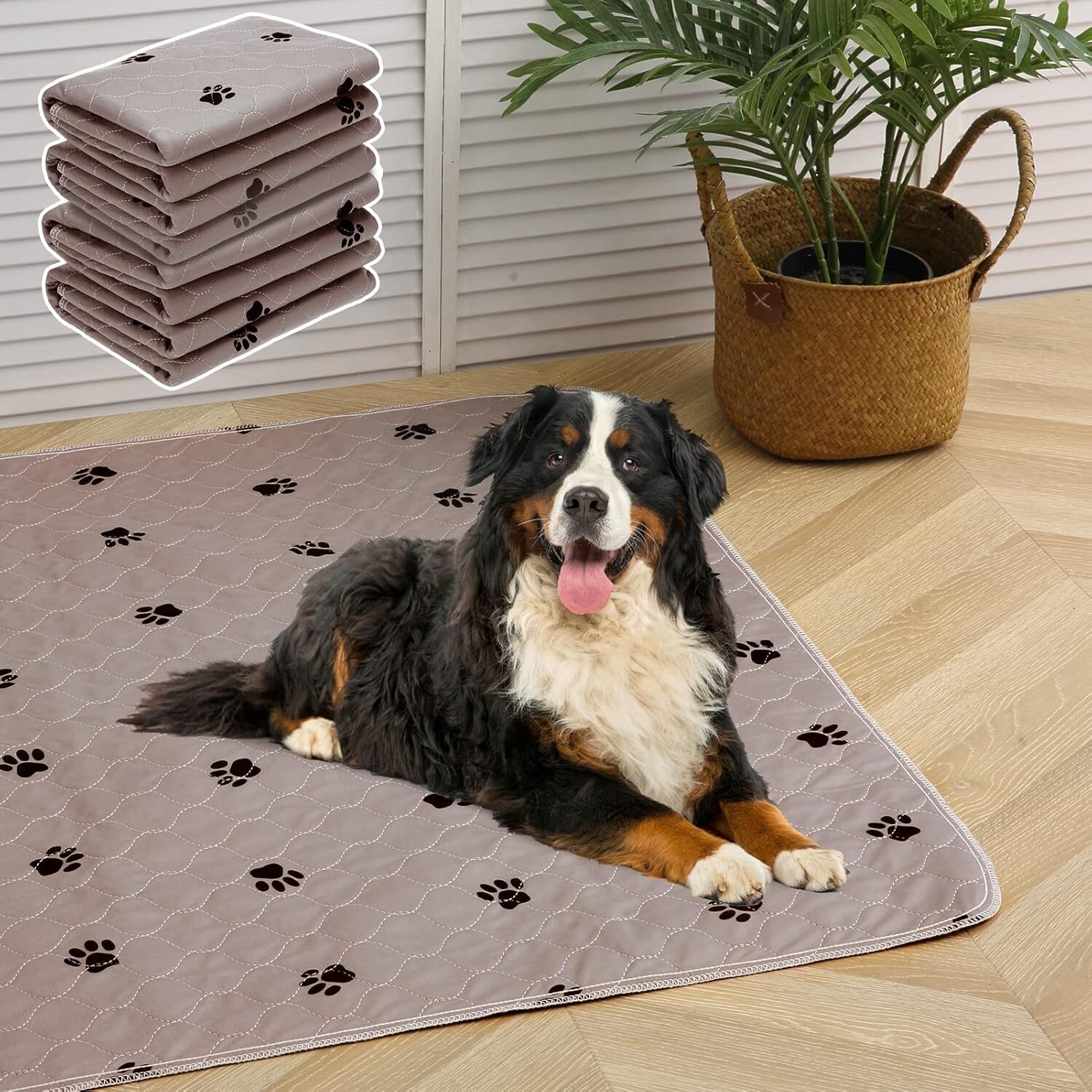 Washable Dogs Pee Pads-4pcs Waterproof Reusable Puppy Potty Training Pads-24×36”