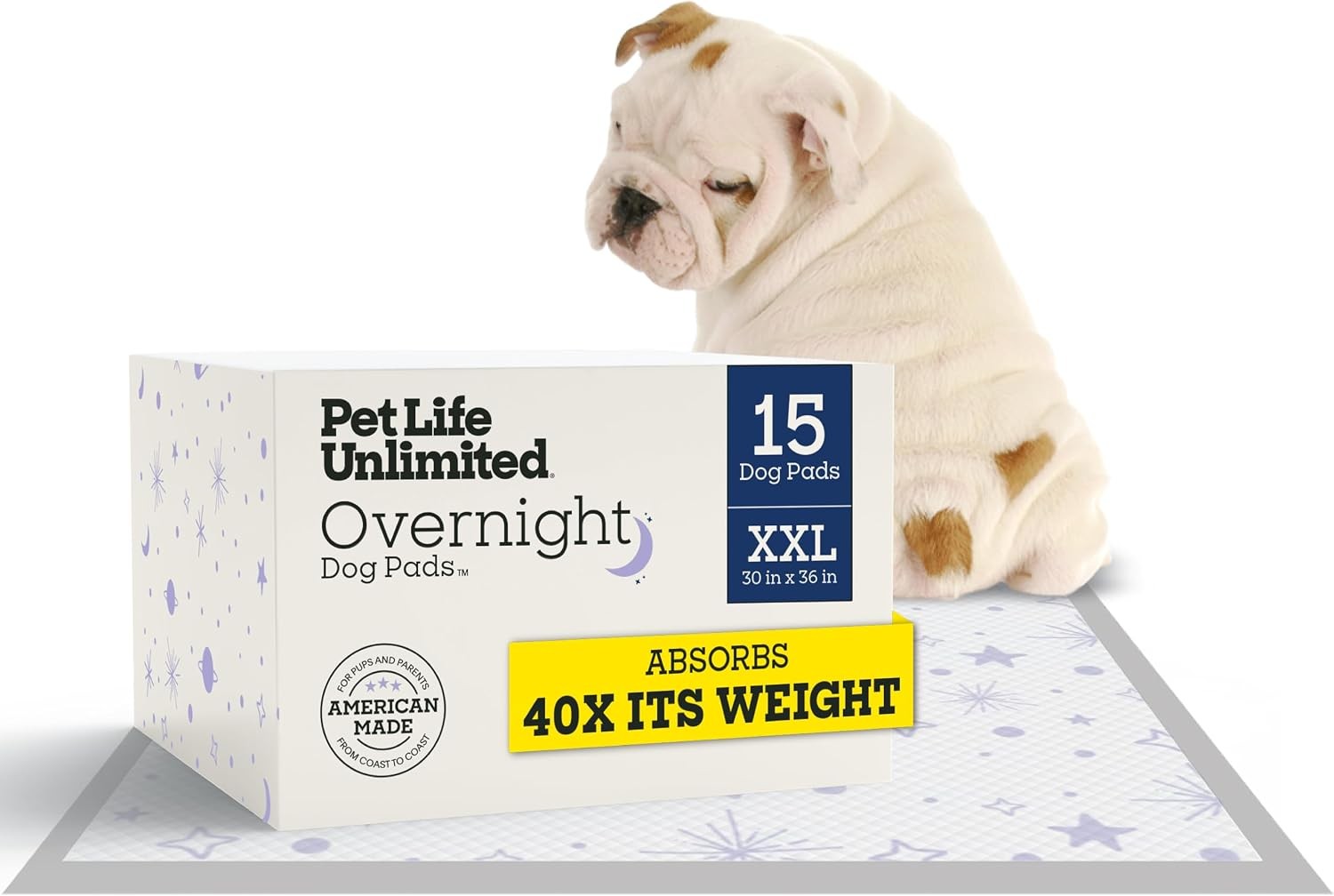 XXL Puppy Pads 30″x36″, 15ct, Leak-Proof, Super Absorbent, Jasmine Honey