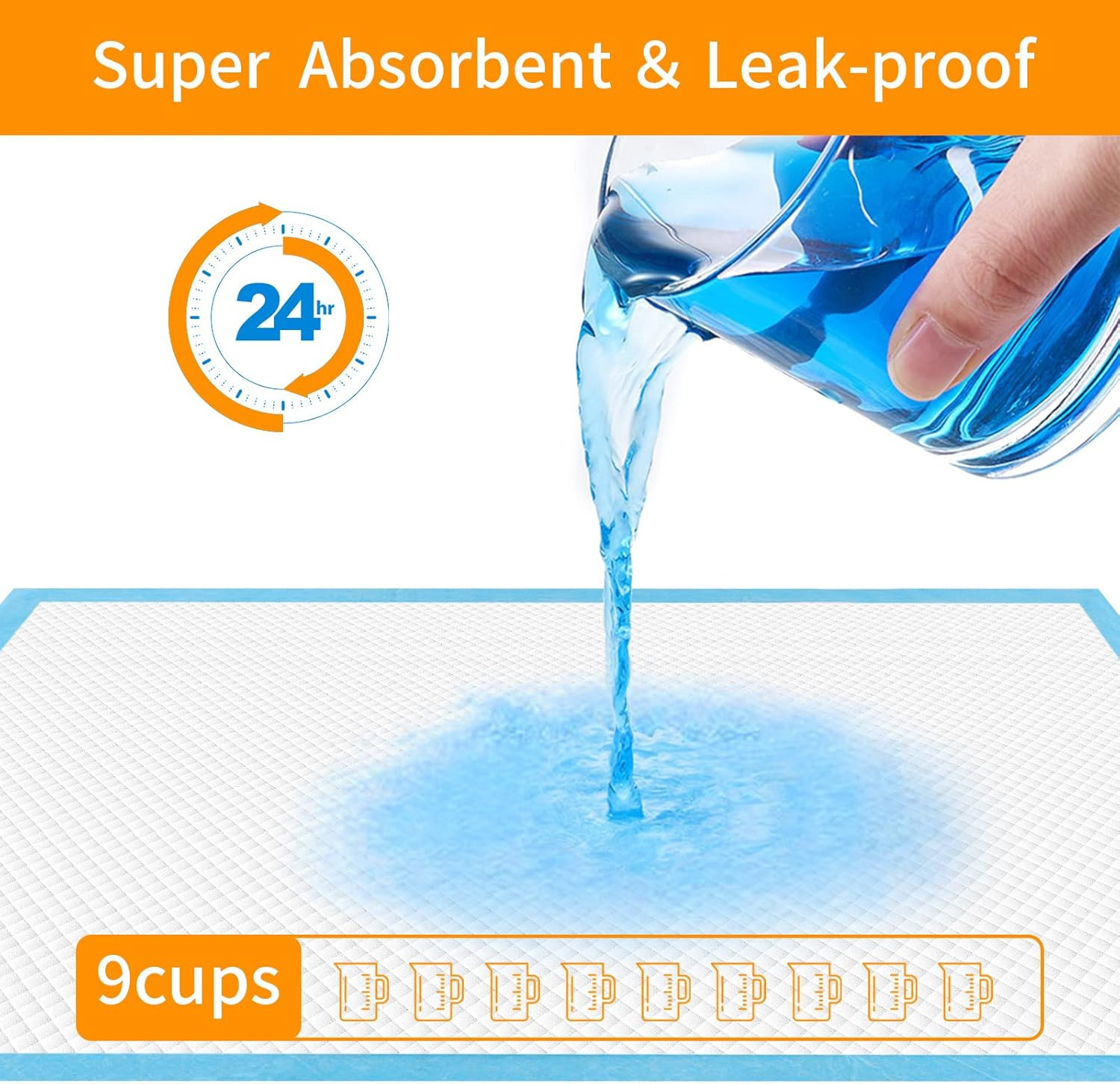 Dog and Puppy Training Pads, 13”×18” Disposable Dog Pee Pads, 100/Counts Ultra A