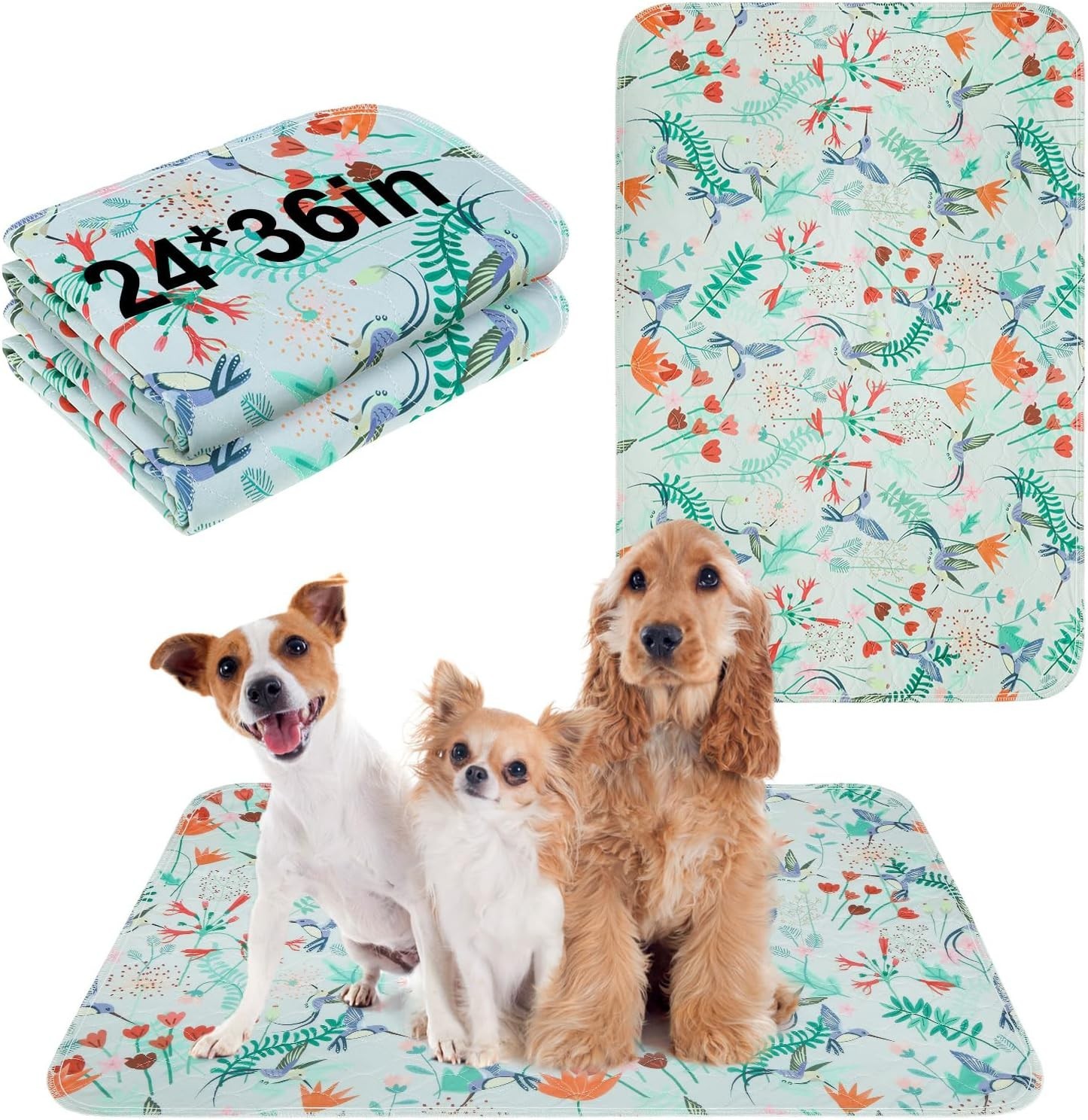 Reusable Puppy Pads,Washable Pee Pads for Dogs,Non Slip Wee Wee Pad for Potty…