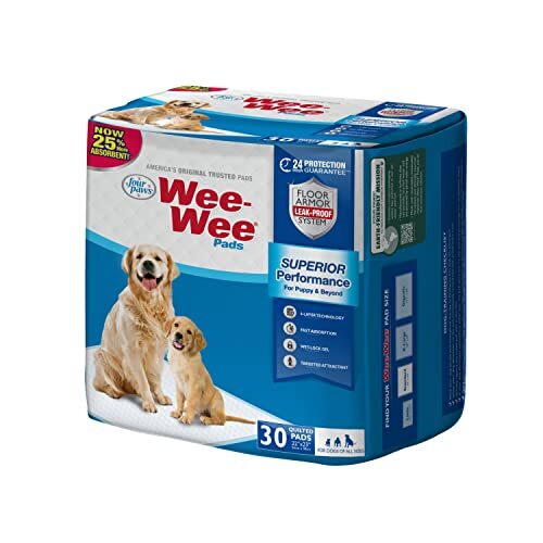 Wee Wee Disposable Dog Training Pads 22X23 30 Count 6 Layer Leak Proof