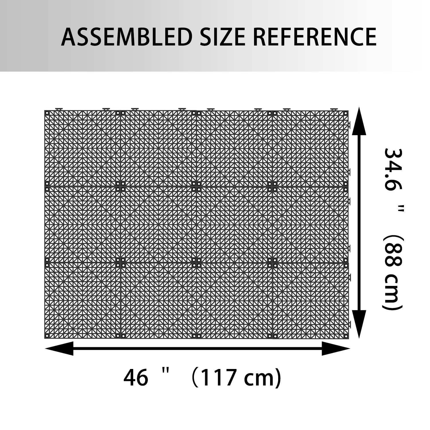 Chew-Proof Kennel Pad,Raised Grid Mat for Dog Crate Pan,Cut Freely