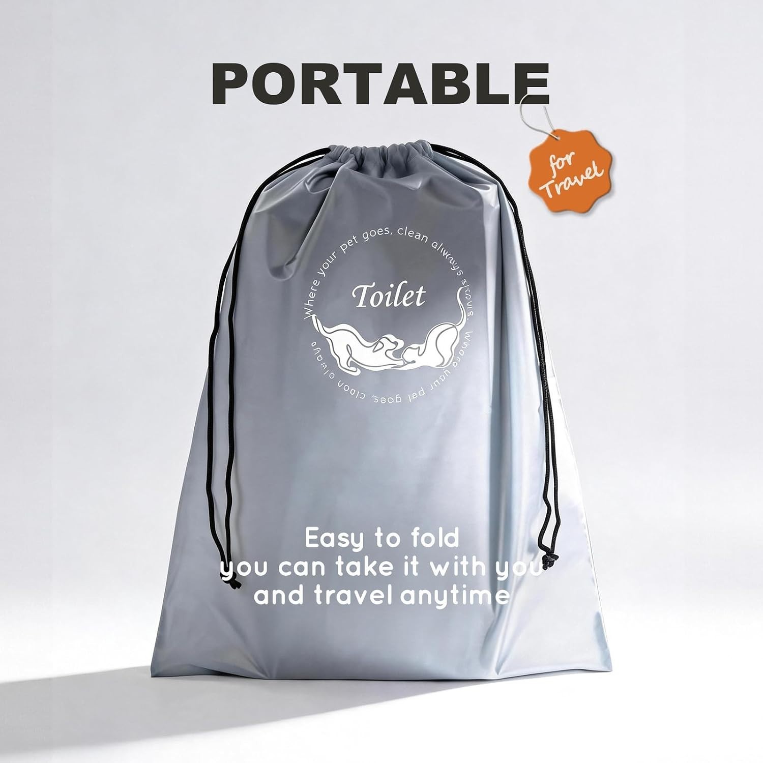 No-Spill Dog Litter Box with Clips – Travel-Friendly Potty Tray for Medium Dogs
