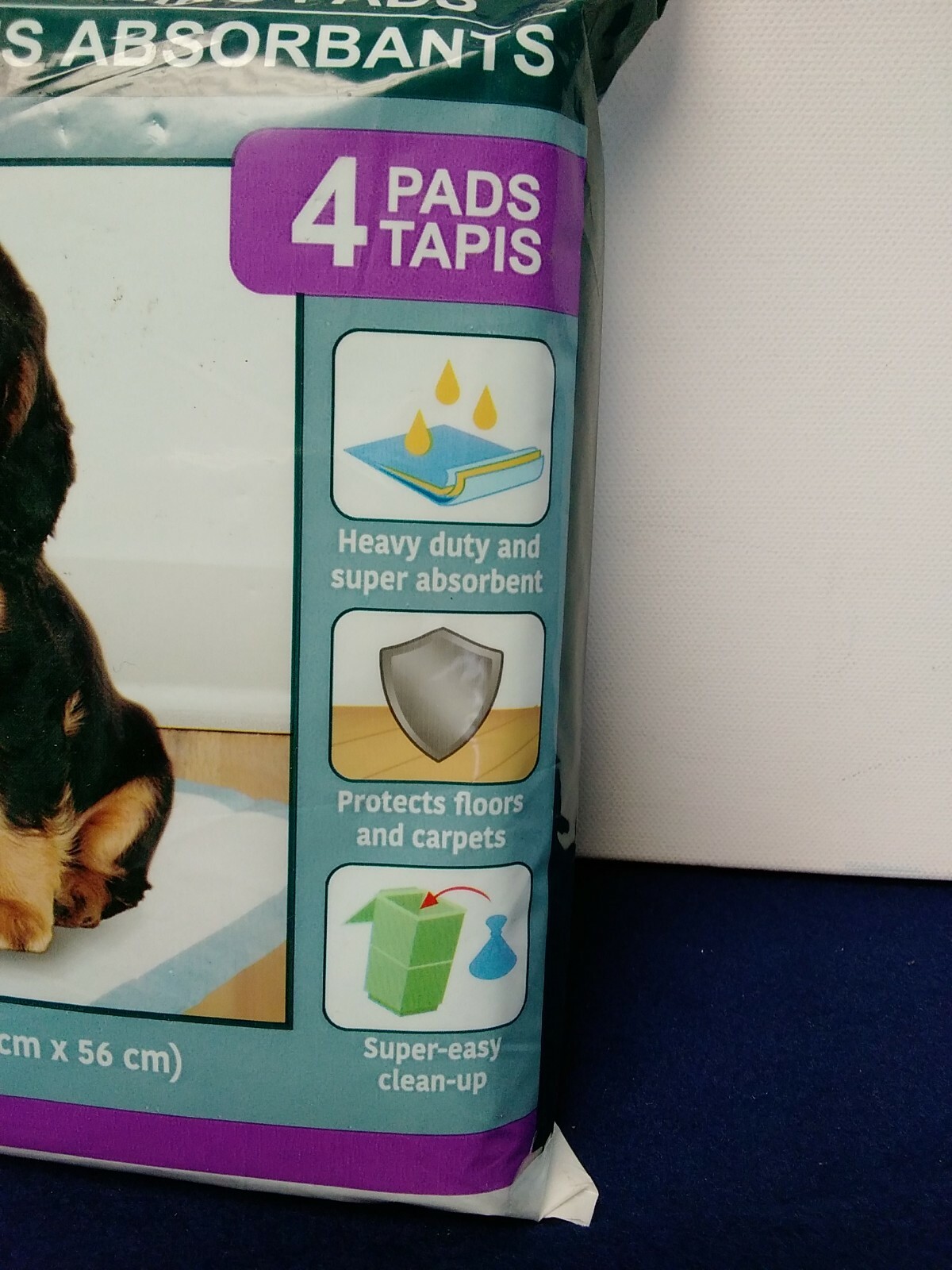 Lavender Scented Training Pads for Dogs Pack of 4 Each 22 X 22 Inches