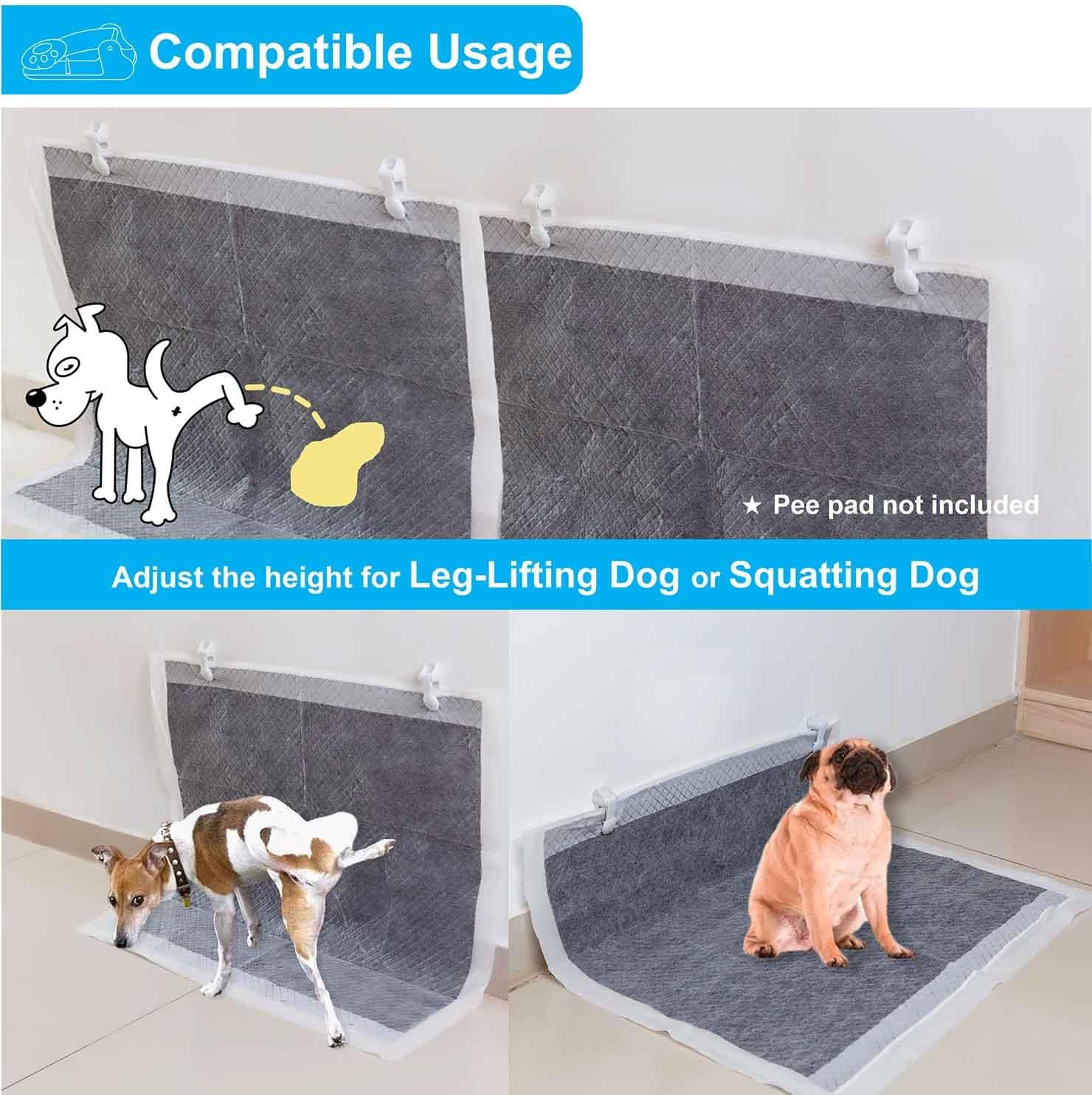 Dog Pee Pad Holder with Walls (4 Pack) for Small & Large Size Wee Wee Pad, Indoo