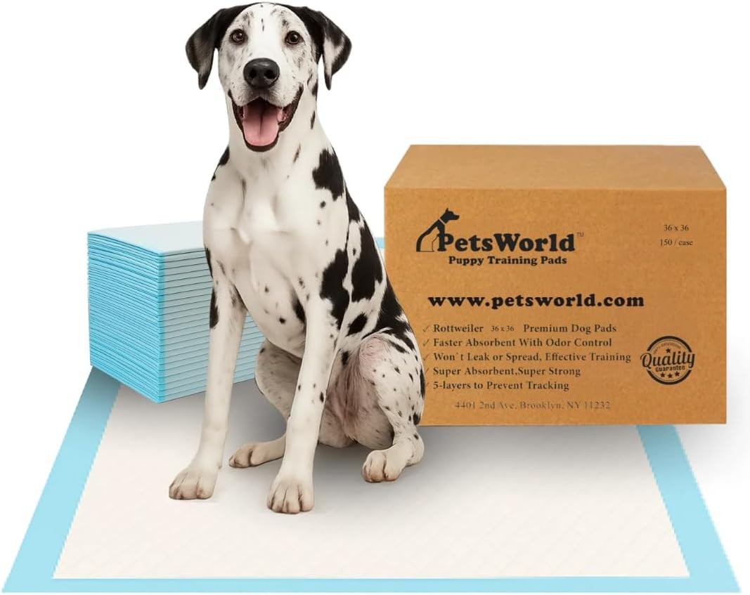 Giant Dog Potty Pads Odor-Eliminating 36″ x 36″ Ultra Absorbent 5-Layer