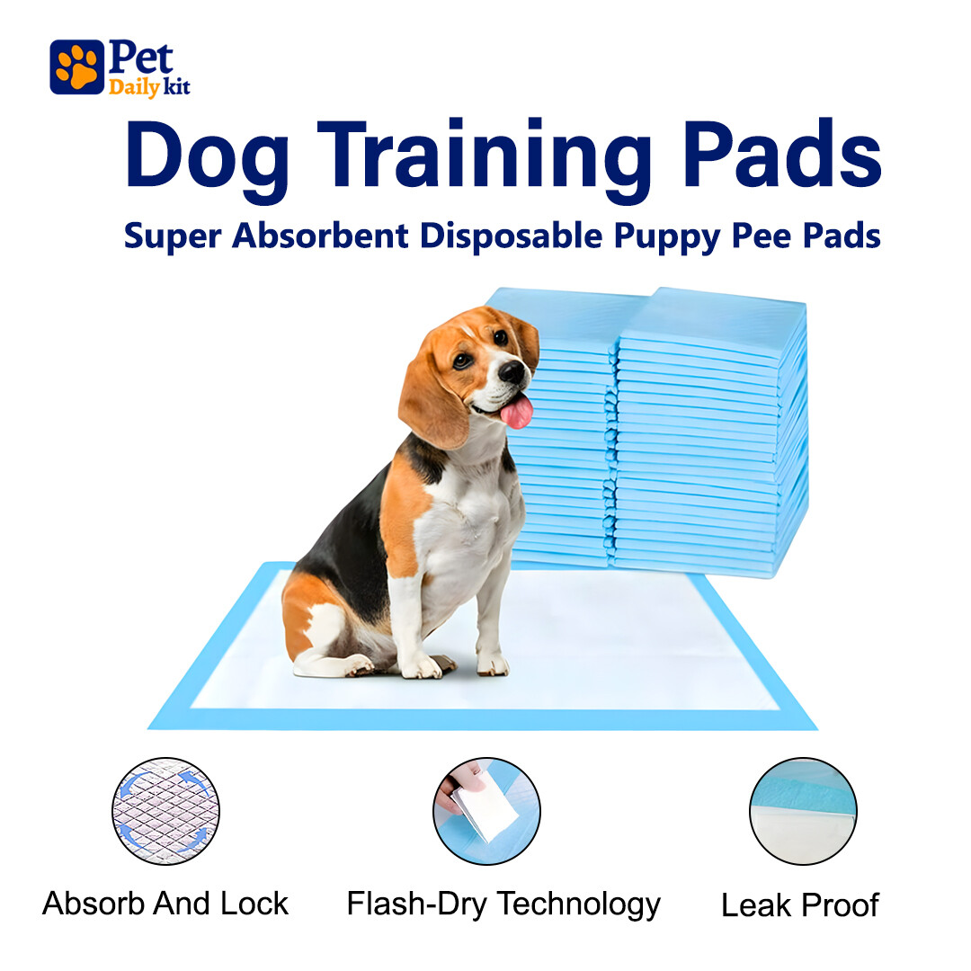 50 Pieces 5 Layers High Quality Dog Pee Pads with Sticker Leak-Proof Quick-Dry