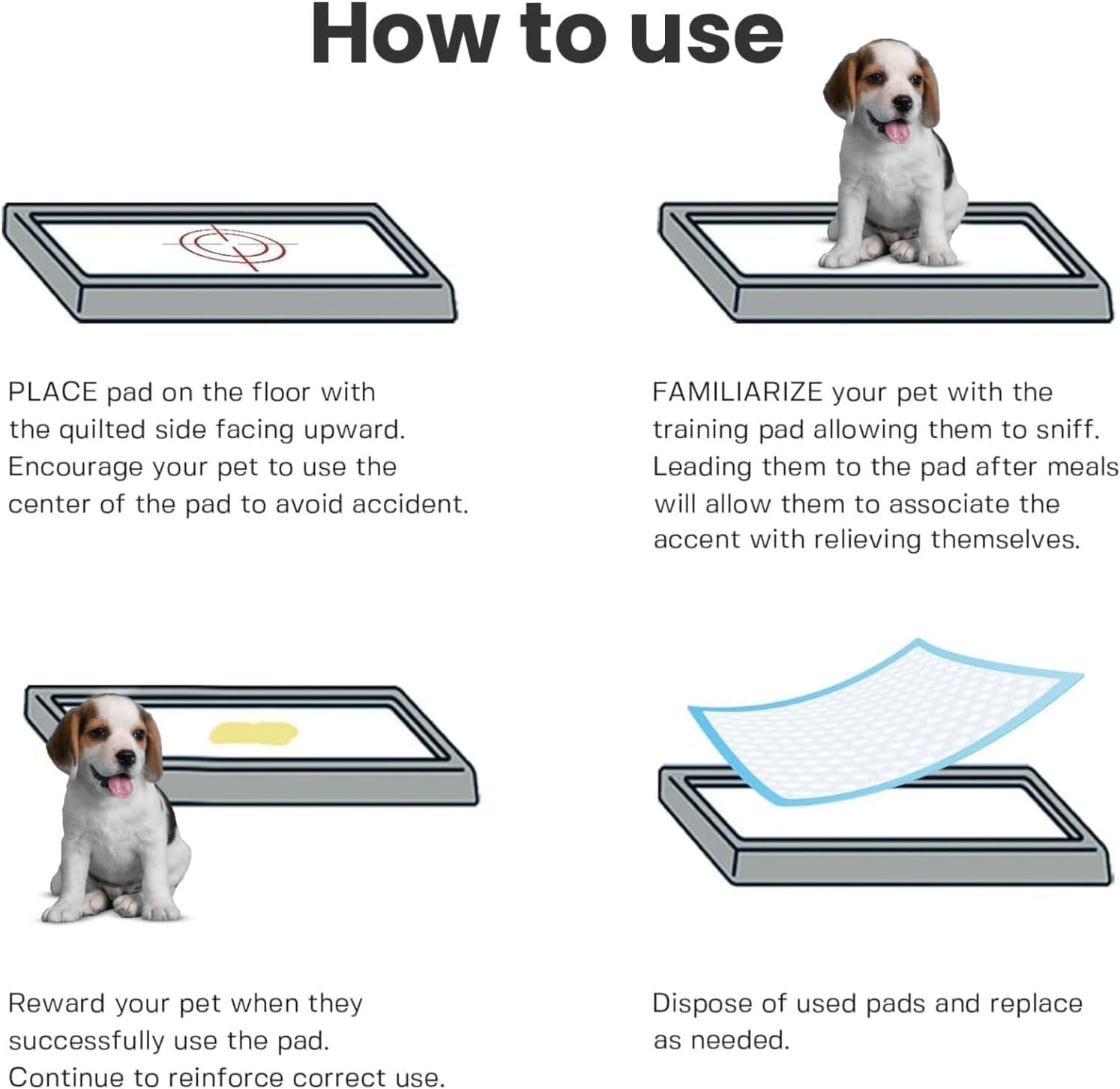 100 Pet Training Pads for Dogs 36×36″ Unscented Ultra-Absorbent 2XL Potty Pads