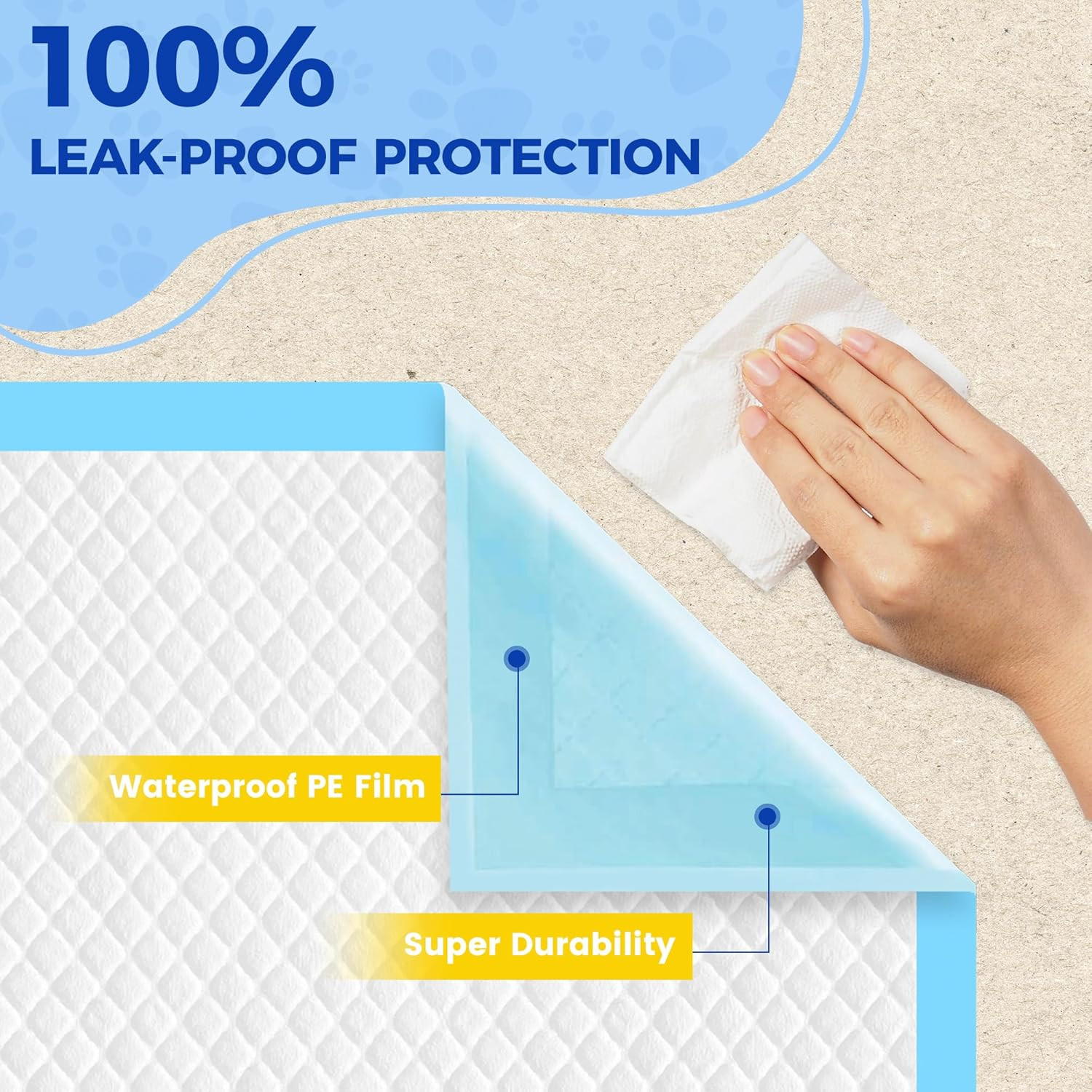 dog pads 34*28inch 125pcs