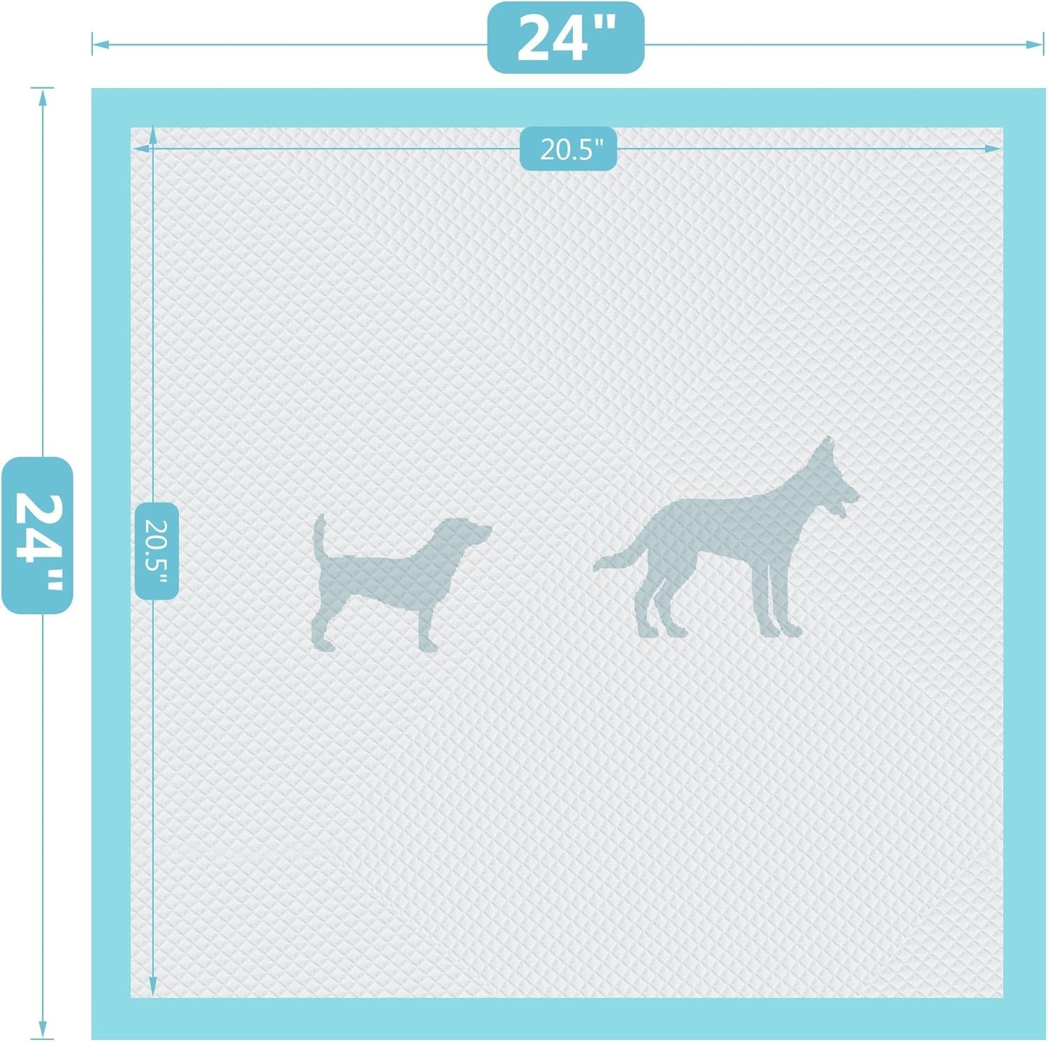Large Pet Training and Puppy Pads Pee Pad for Dogs 24″x24″-80 Count Super Abs…