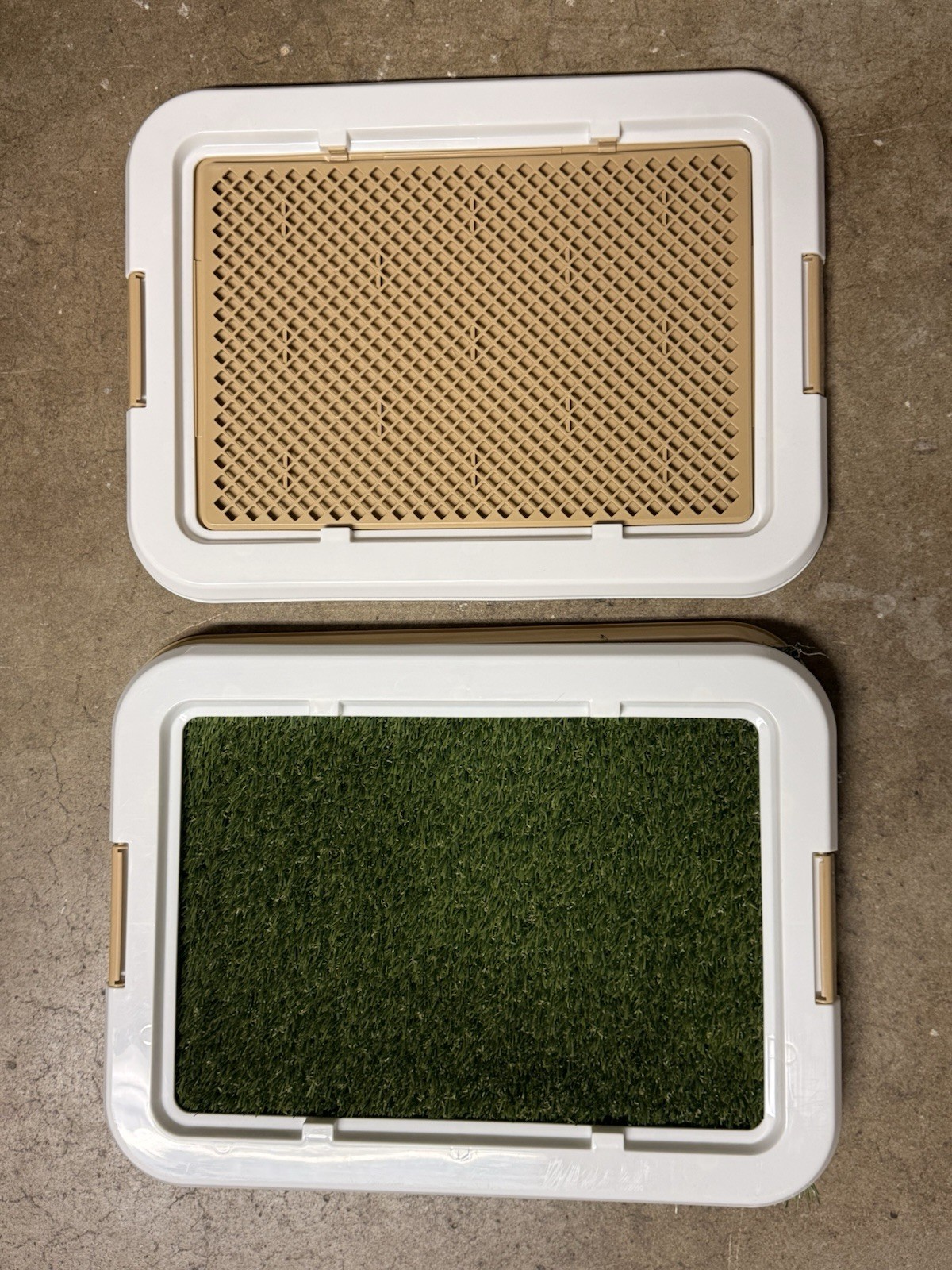 3 pcs pet friendly synthetic grass and tray for small pets