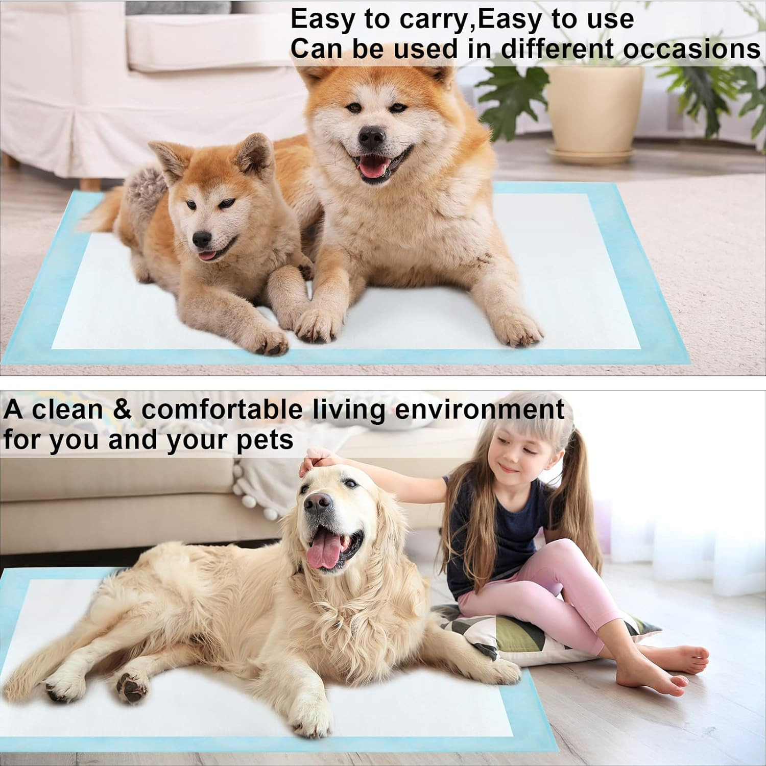 60 Count Dog Pee Pads Extra Large,32″X 36″Pet Training Pads,Disposable Pet Potty