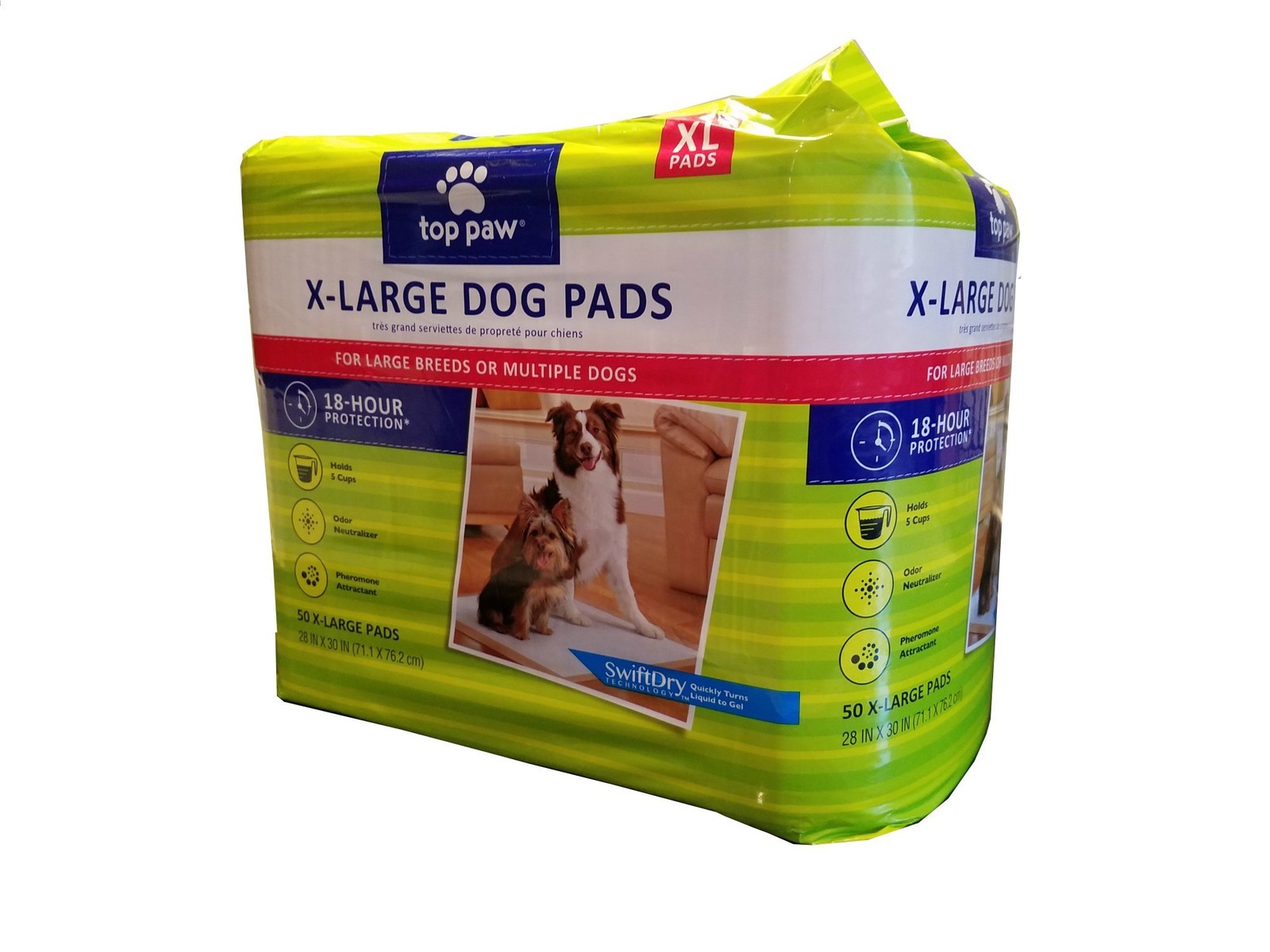 Top Paw Extra Large 50 Count Dog Pads With 5 Layer Protection And Swiftdry Te…