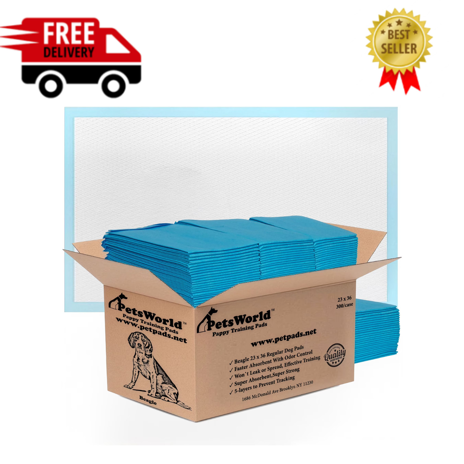 Puppy Training Pads 23×36 300 Count Extra Large Dog Pee Pads Leak Proof