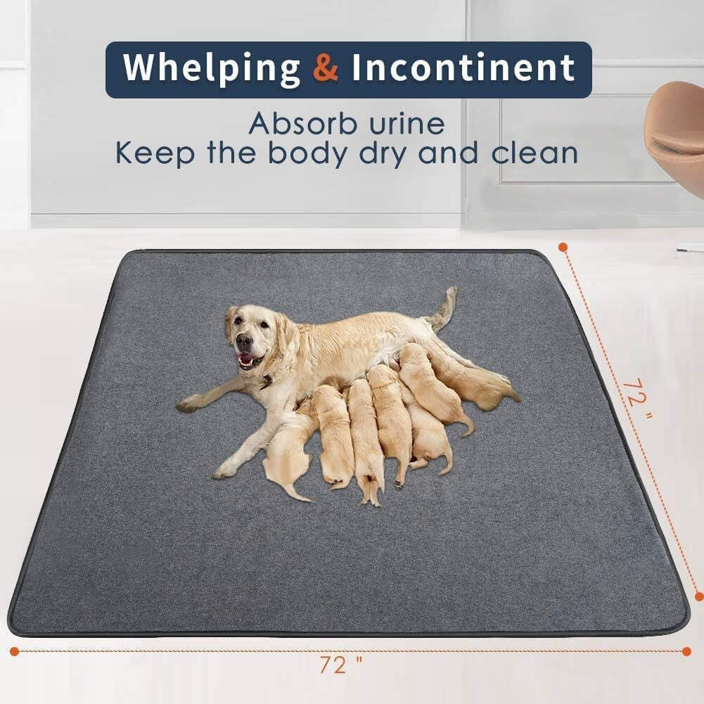 Washable Pee Pads for Dogs, Extra Large Reusable Dog Pee Pad, Waterproof Pet Mat