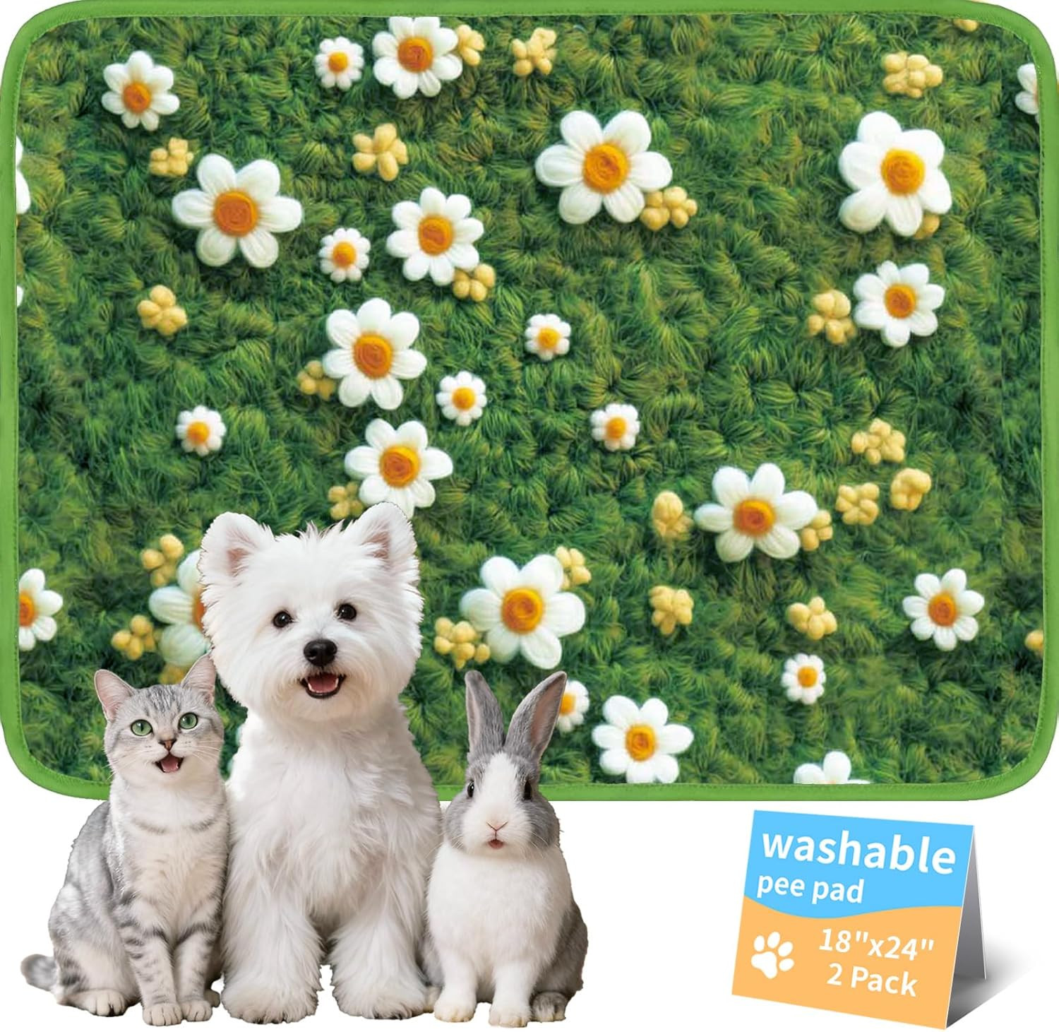 Washable Pee Pads for Dogs, Reusable Puppy Potty Training Pads, Ultra-Absorbent