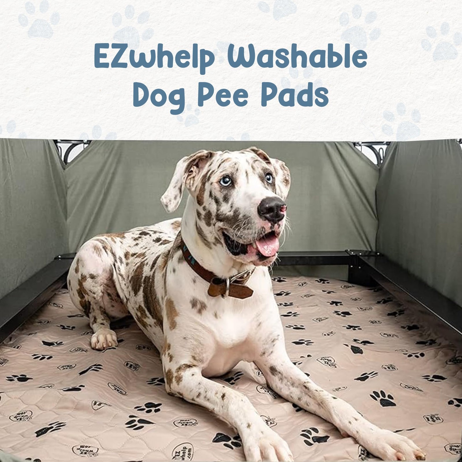 Reusable Dog Pee Pads, Washable Waterproof Mats for Potty Training or Whelpin…
