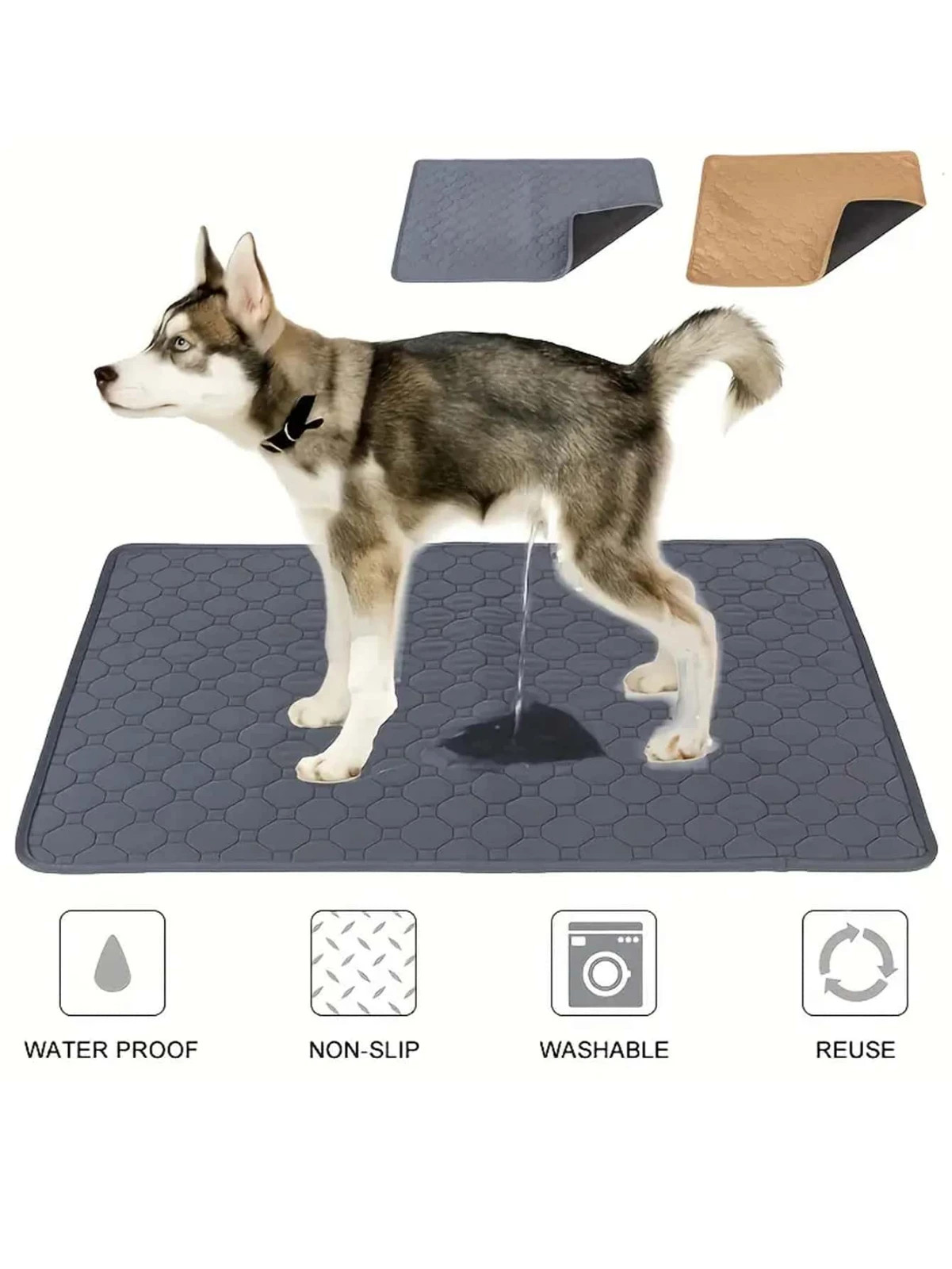 Washable Dog Pee Pad Reusable Leak Proof Pet Training Mat