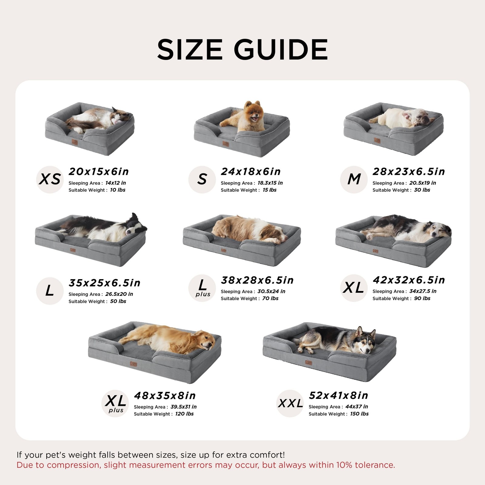 Bedsure Orthopedic Dog Beds Large Sized Dog – Washable Large Dog Cat Bed Wate…