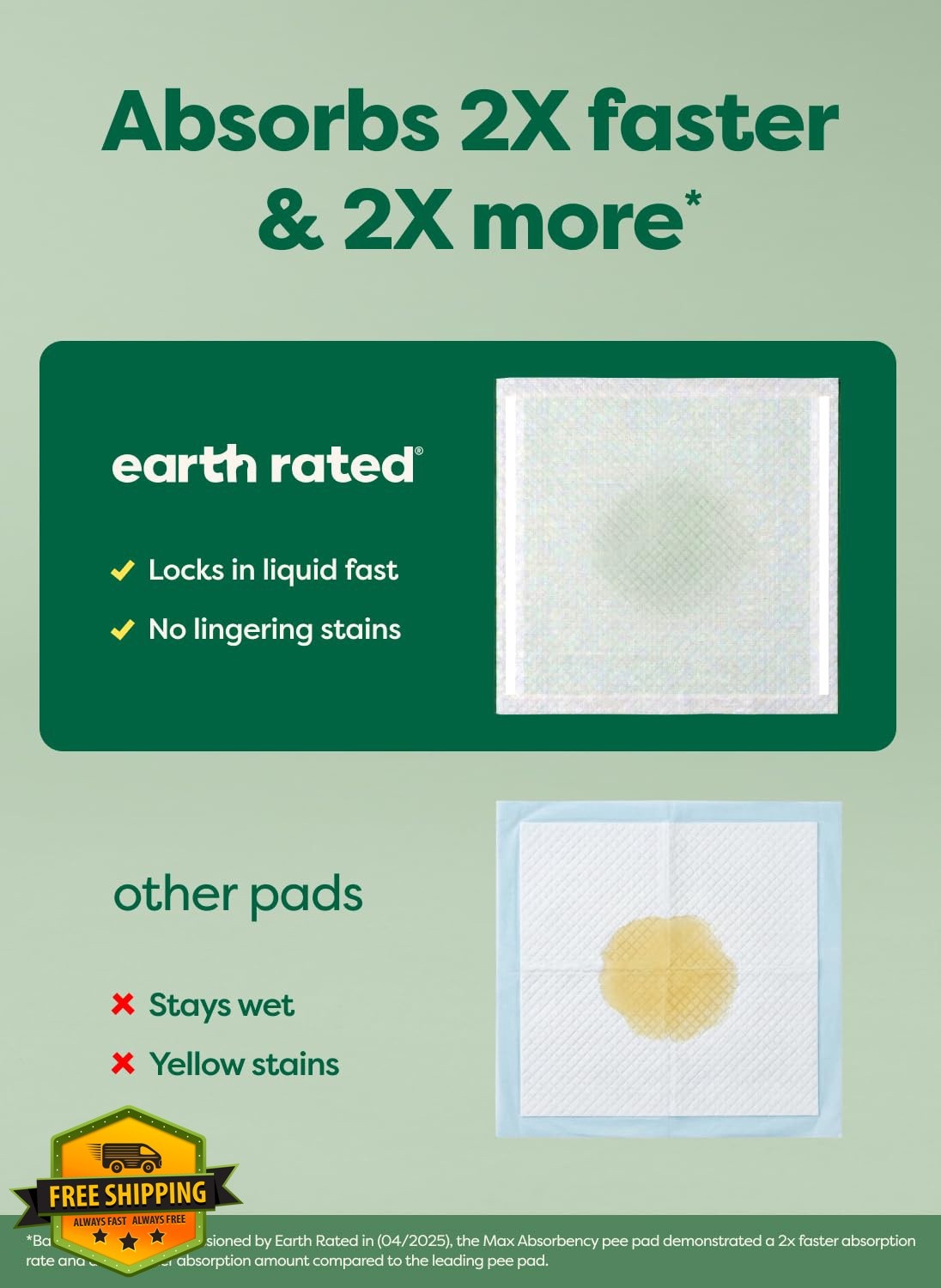 Earth Rated Puppy Pads Unscented Large 40ct