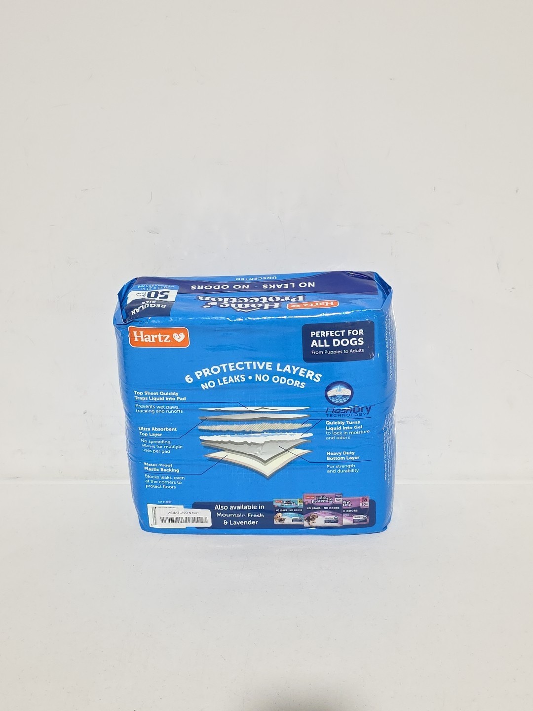 Hartz Home Protection Training Pads Unscented Odor Resistant 50 Count 21″ x 21″