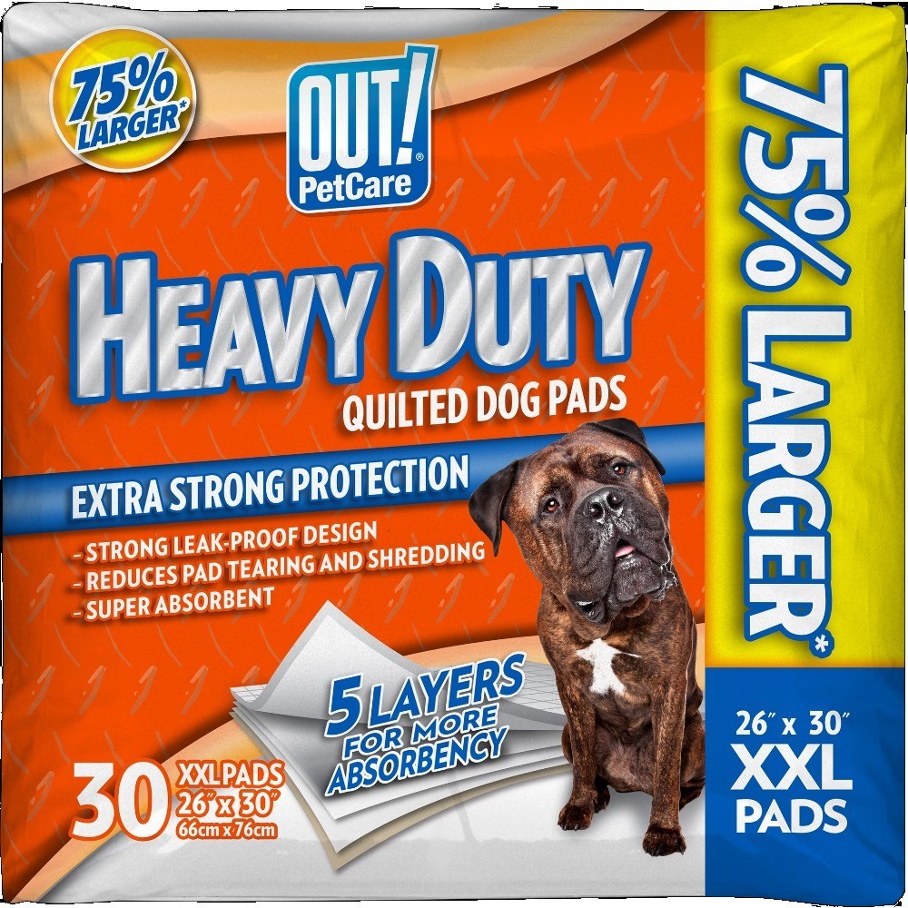 Heavy Duty XXL Dog Pads, Absorbent Pet Training and Puppy Pads, 26 x 30 in, –