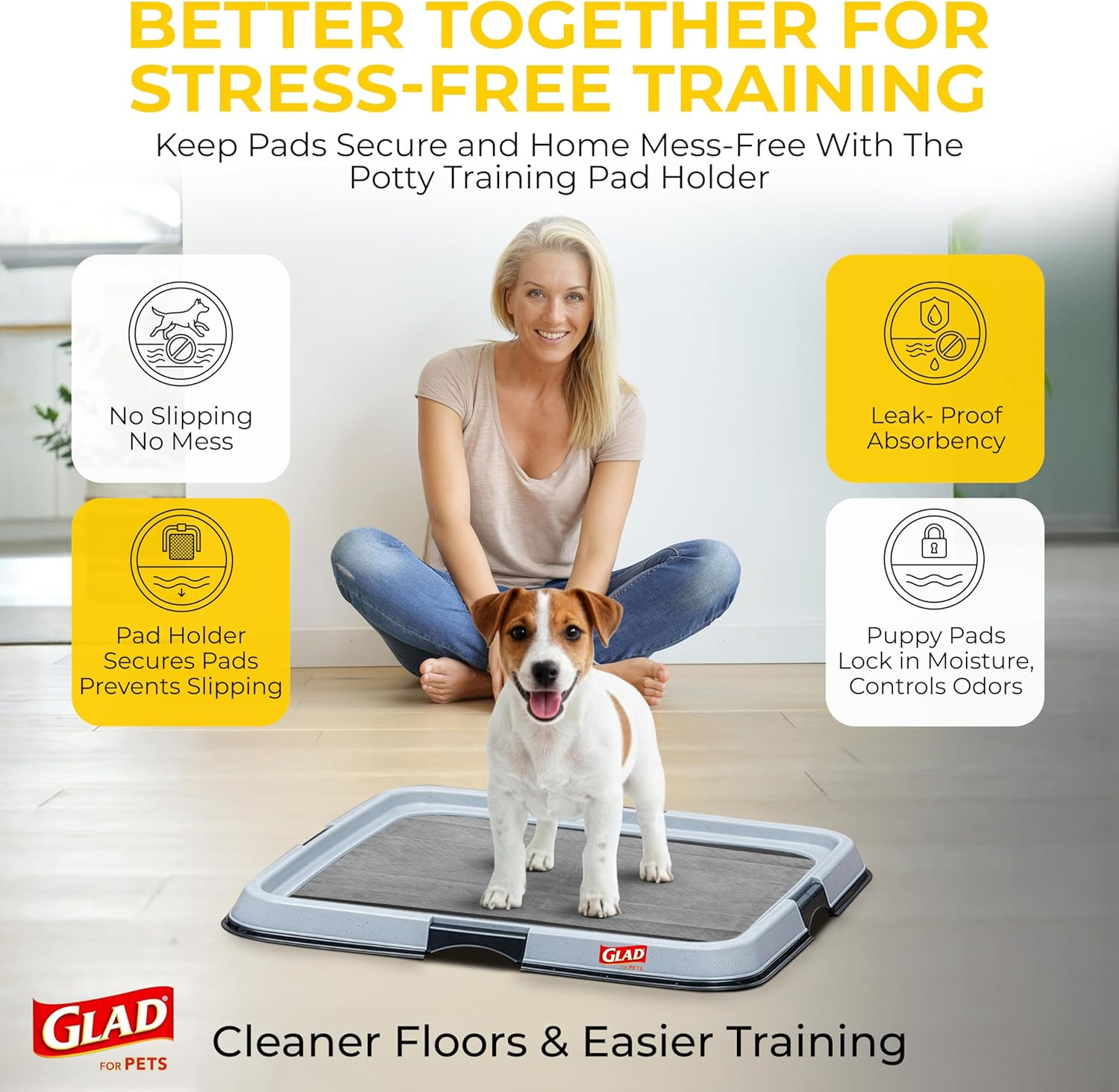 for Pets Black Charcoal Puppy Pads – 6-Layer Leak-Proof Construction, Activated