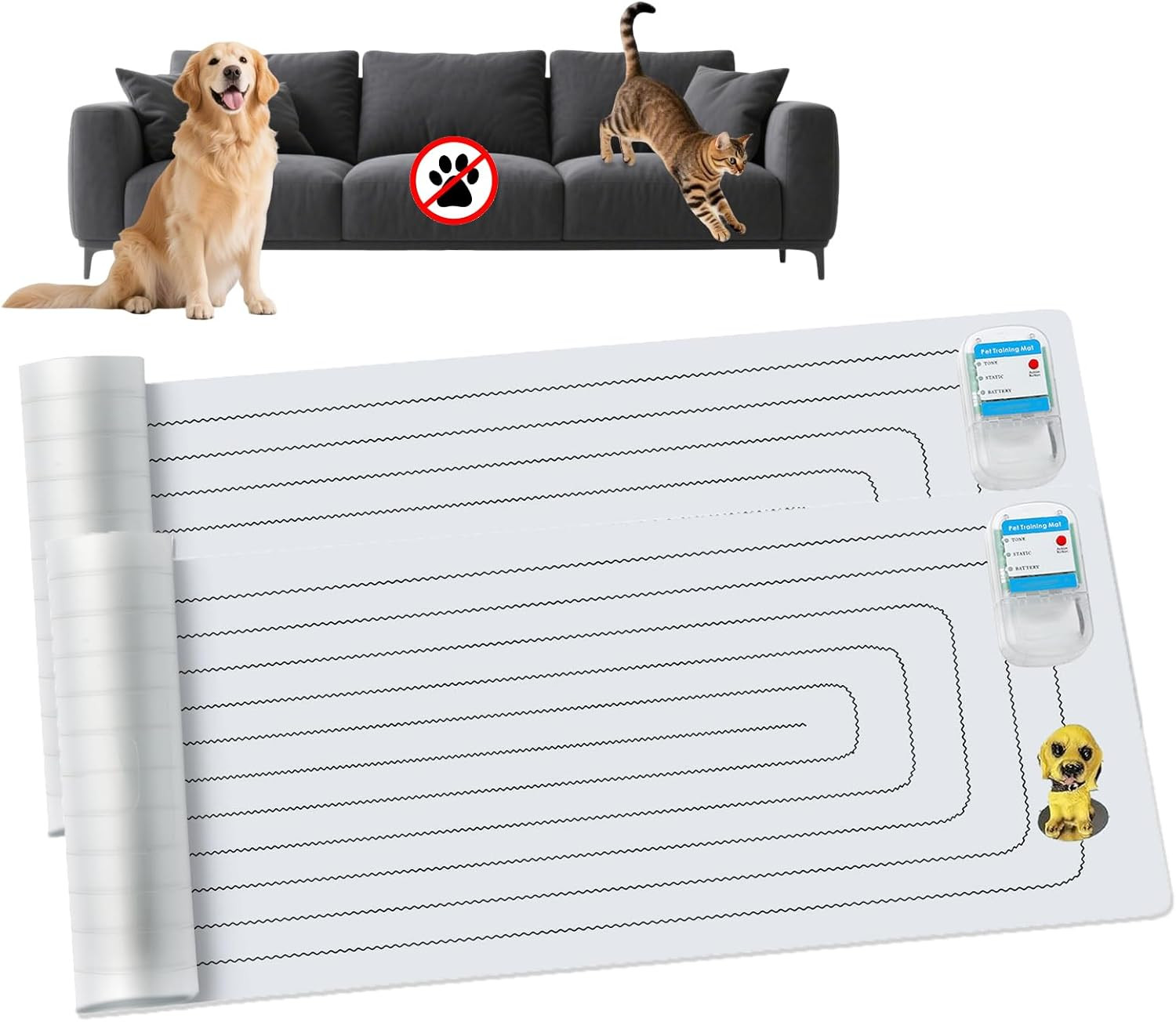 Scat Shock Mat for Dogs and Cats Indoor, Pet Shock Mats for Training Pets, Elect