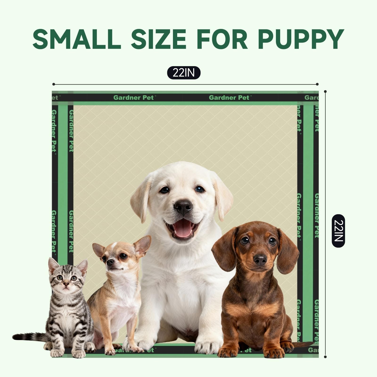 Gardner Pet Disposable Puppy Pads XL, 22″ x 22″ Dog Pee Pads for Dogs, Super …