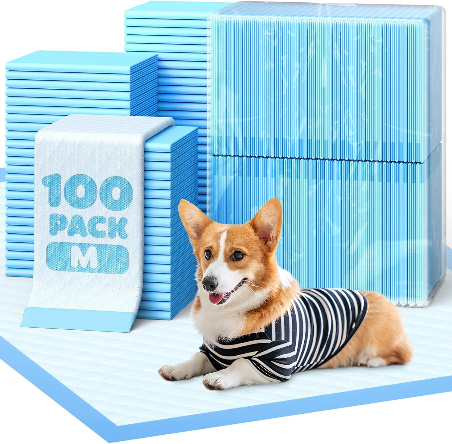 Puppy Pads – Super Absorbent & Spill-Proof Pee Pads for Dogs with 6-Layer Materi