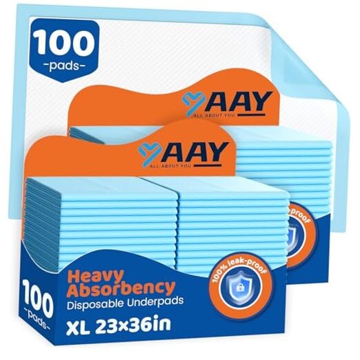 100 Count Disposable Beds Pads 23″x36″,Premium Adults 23″x36″(100 Count)