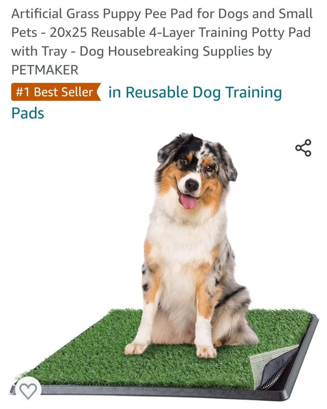 PETMAKER 80-ST2025 Indoor Training Pad 4 Piece Layer 20″ X 25″ New