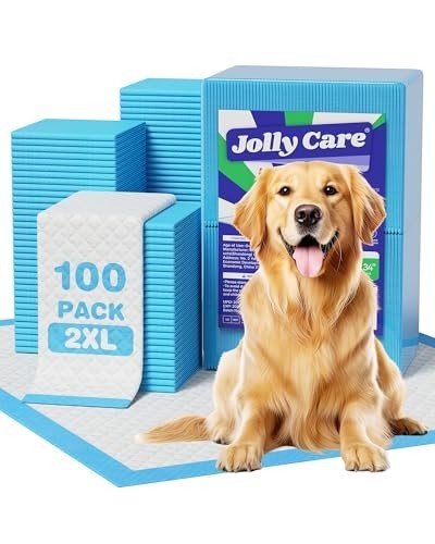 100 Count XXL Puppy Pads 30″x36″ – Extra Large, Super Absorbent, Leak-Proof Dog