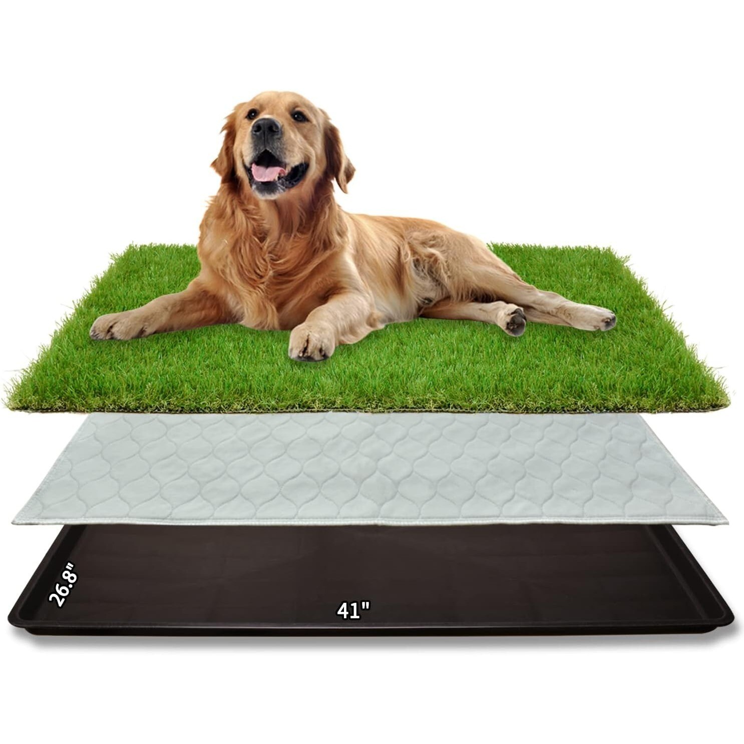 Extra Large Dog Grass Pad – 41″x26″ Artificial Potty Mat for Indoor/Outdoor Use